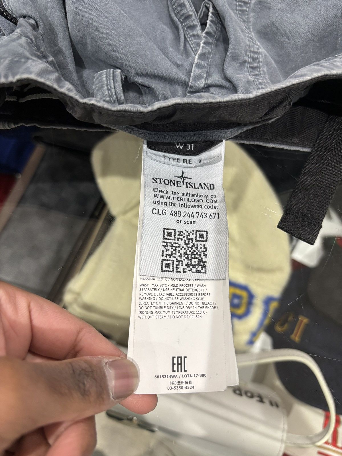 Stone Island Stone Island Wash Grey Cargo Pants Size: 31 Size US 31 - 4 Thumbnail