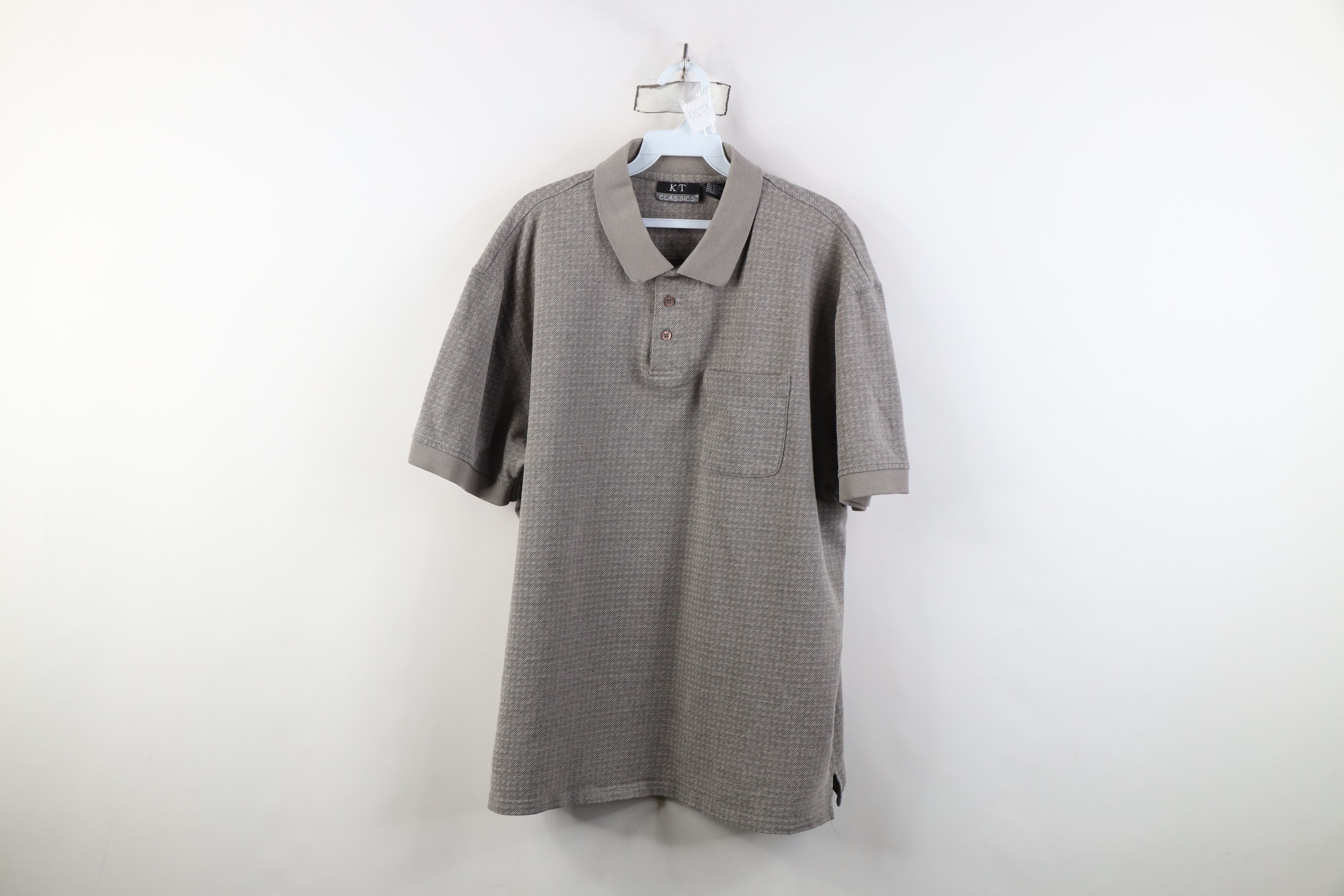 Vintage 90s Streetwear Diamond Knit Collared Golf Polo Shirt