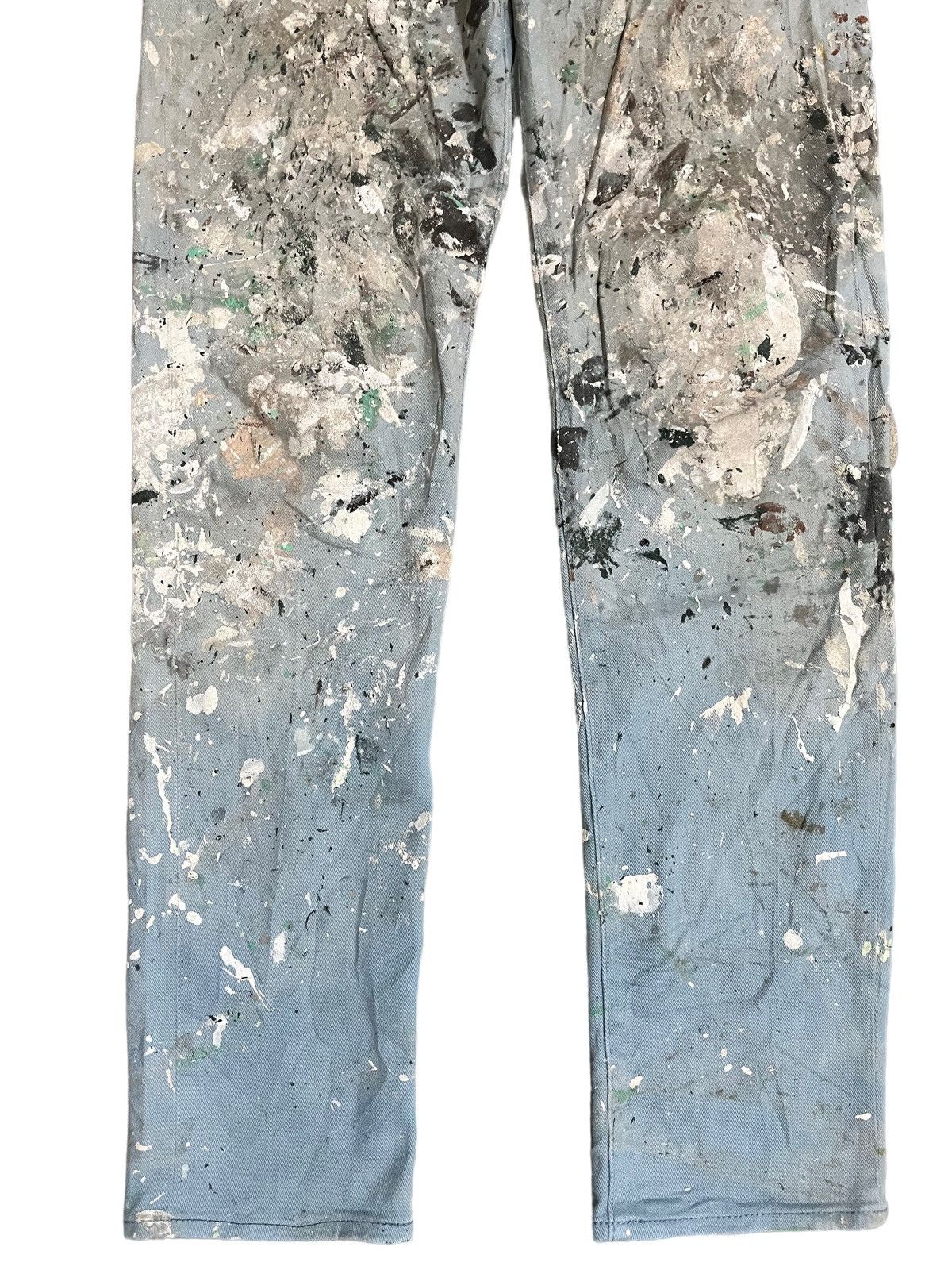 GU × Jun Takahashi × Uniqlo Vintage GU Heavy Art Splatter Dirty Denim Size US 33 - 3 Thumbnail
