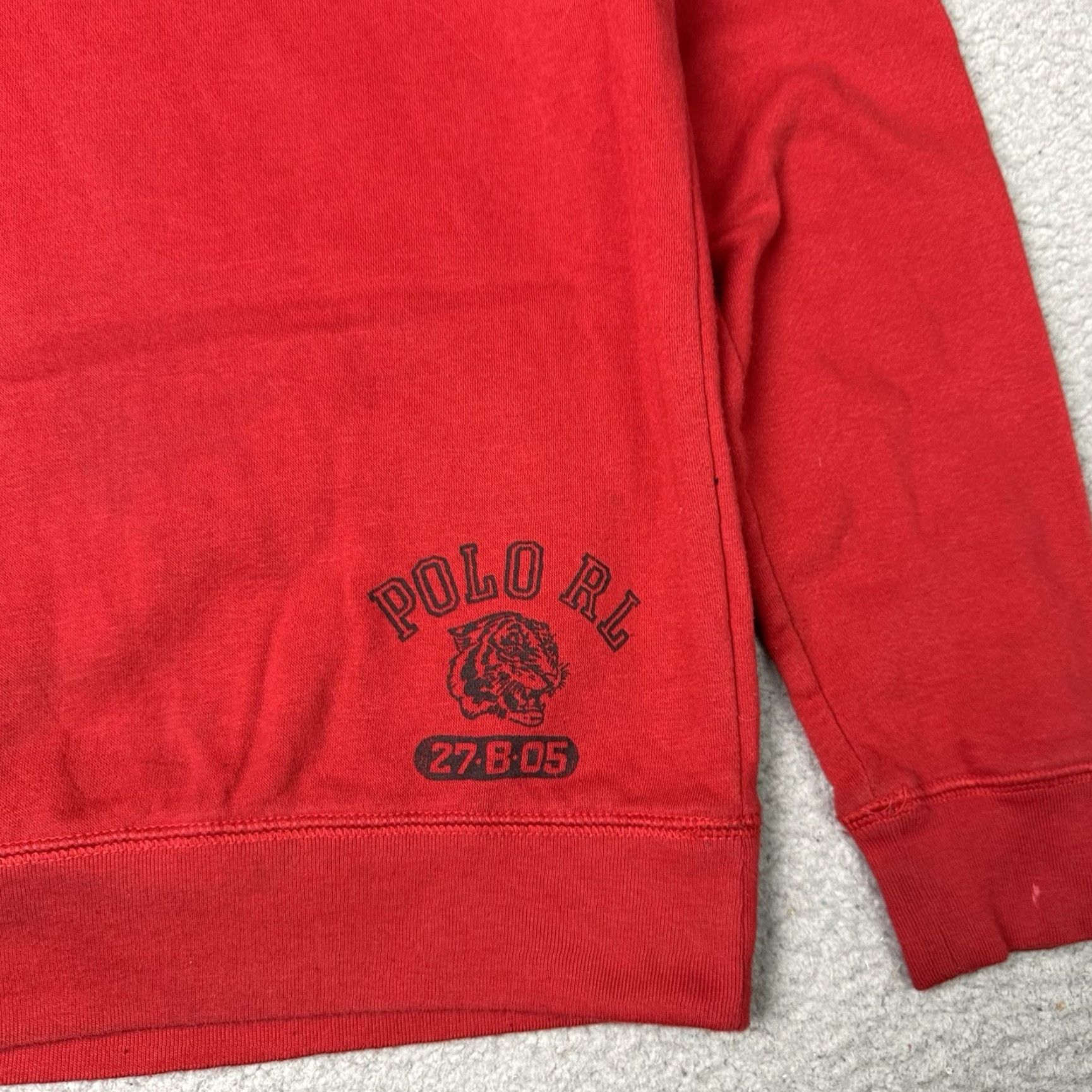 Polo Ralph Lauren VINTAGE Ralph Lauren Polo Sweatshirt Mens M Red Sleepwear RL Tiger Logo Fleece Rare Logo Knit Pullover Crew Neck Size US M / EU 48-50 / 2 - 3 Thumbnail