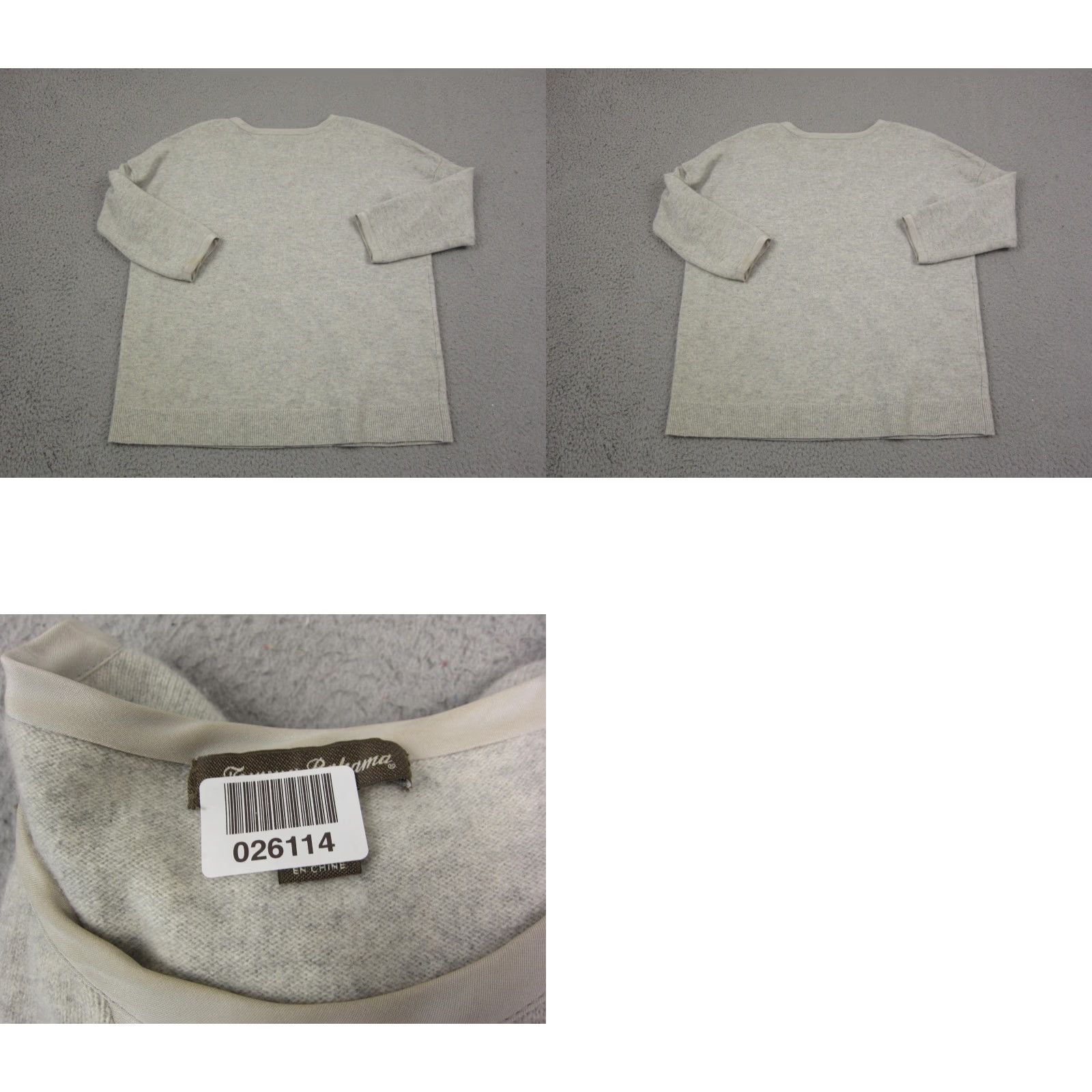 Tommy Bahama Tommy Bahama Sweater Women Small Gray Wool Cashmere 3/4 Sleeve Crew Neck Pullover Jumper Size S / US 4 / IT 40 - 9 Thumbnail