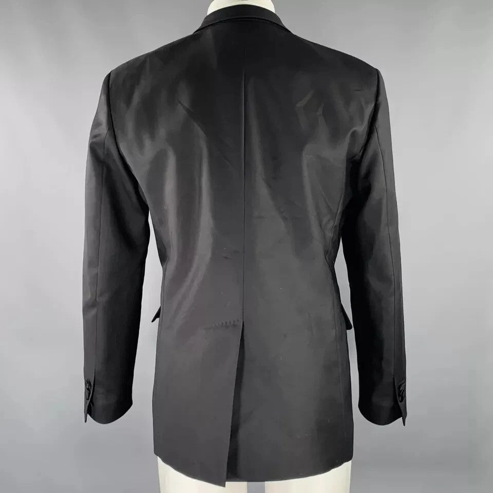 Dsquared2 DSQUARED2 Size 38 Black Glitter Wool Silk Peak Lapel Coat Size 38R - 5 Thumbnail