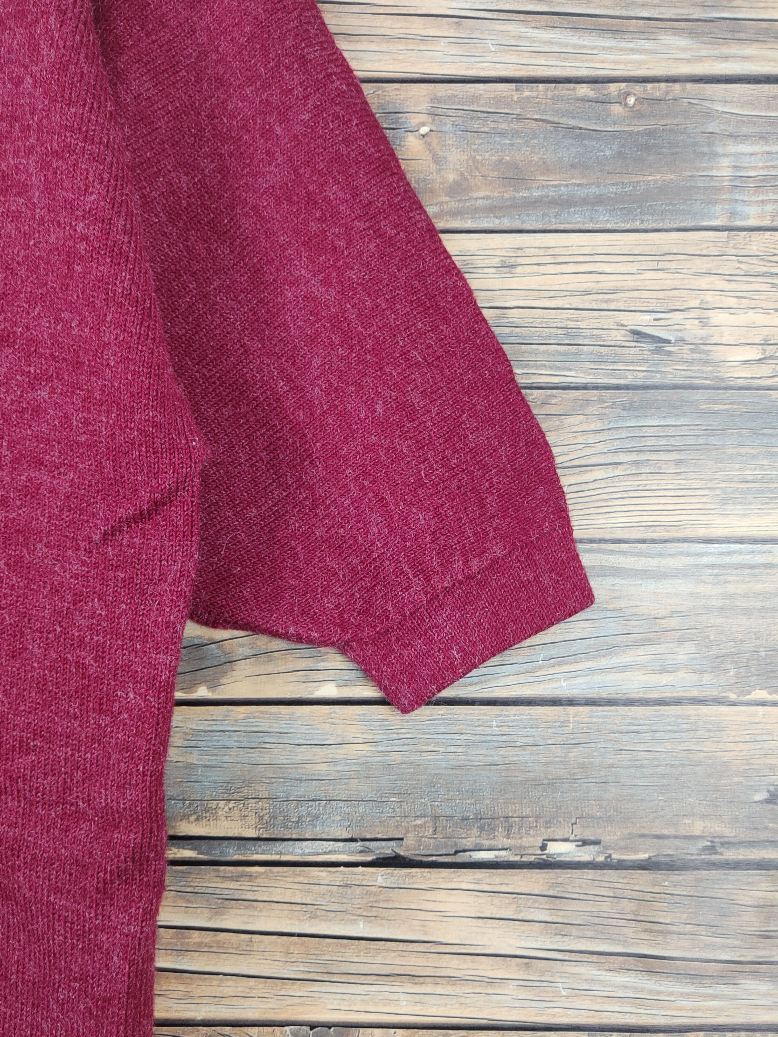 Homespun Knitwear × Japanese Brand × Vintage Japanese Brand Red Knitwear Kimono cardigan #W1087 Size M / US 6-8 / IT 42-44 - 6 Thumbnail