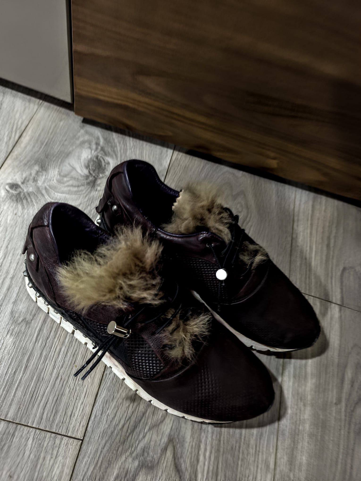 A.S.98 A.S.98 Denastar leather sneakers fur detailed studded Size US 10 / IT 40 - 12 Thumbnail