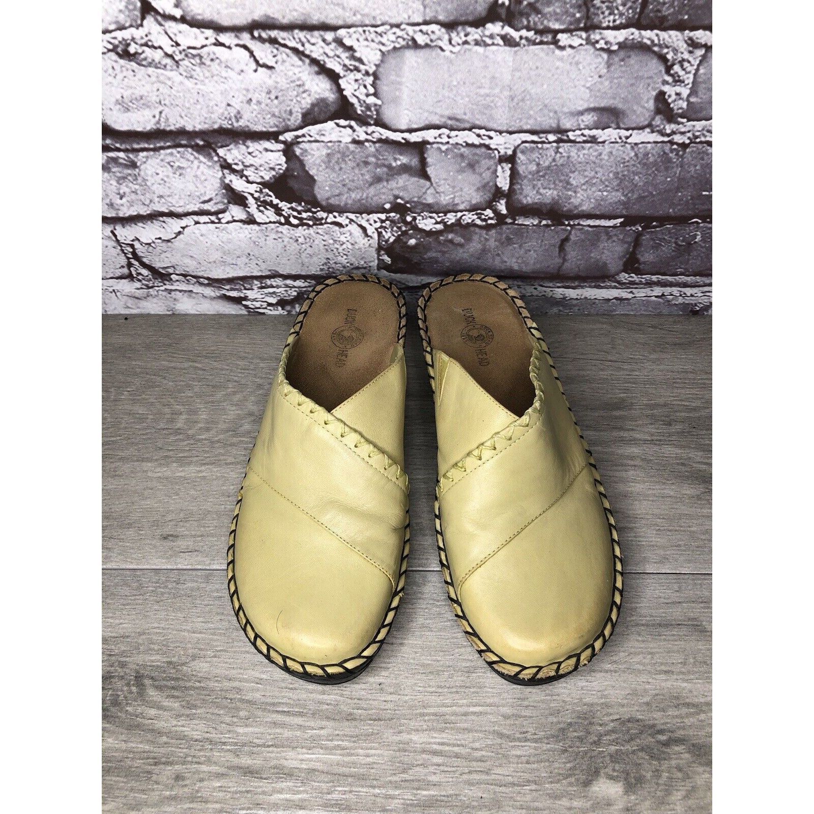 Duck Head Duckhead Yellow Leather Slip On Comfort Wedge Clogs Shoes Wo Size US 7 / IT 37 - 16 Thumbnail