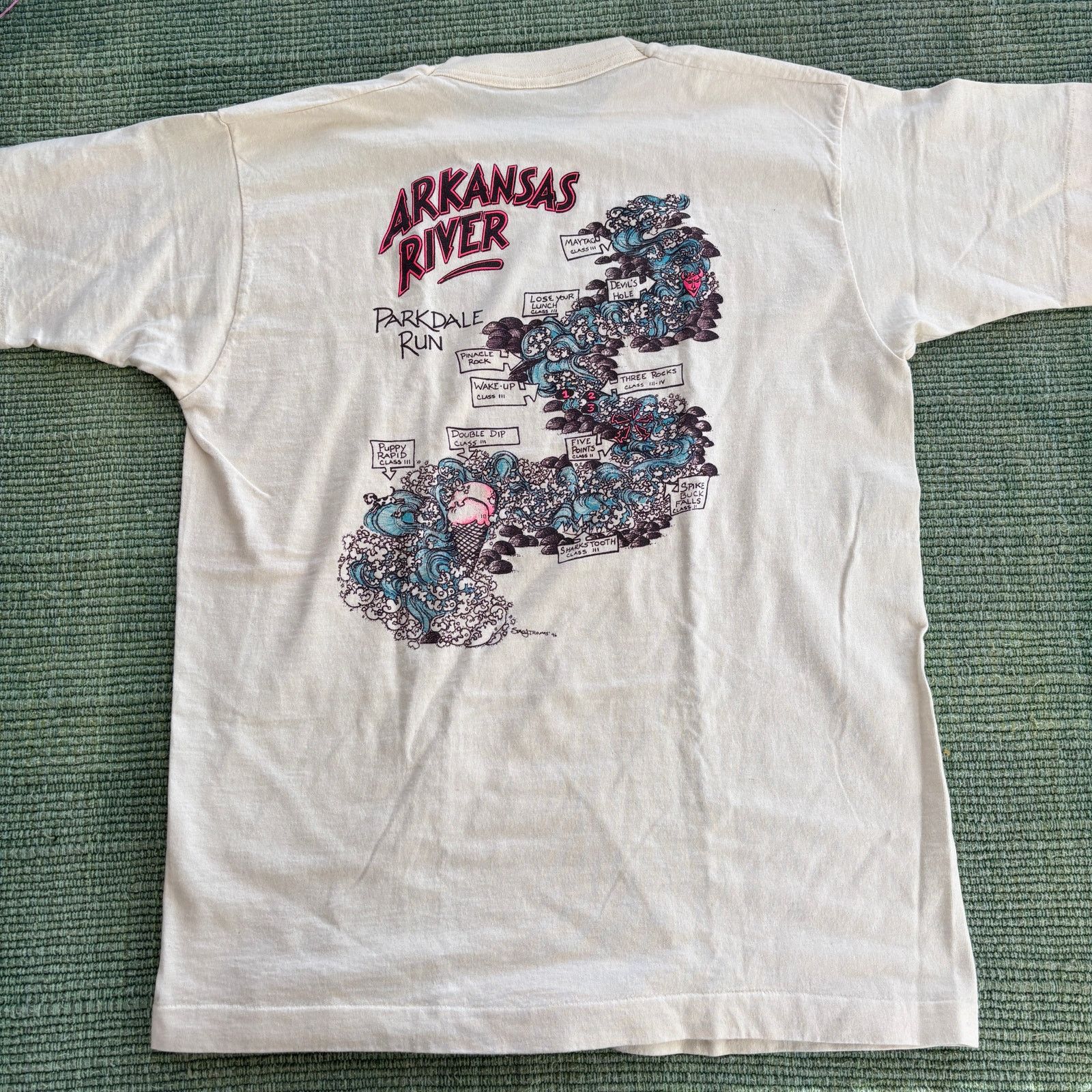 Fruit Of The Loom × Vintage Vintage single stitched Arkansas River tee shirt size L Size US L / EU 52-54 / 3 - 2 Thumbnail