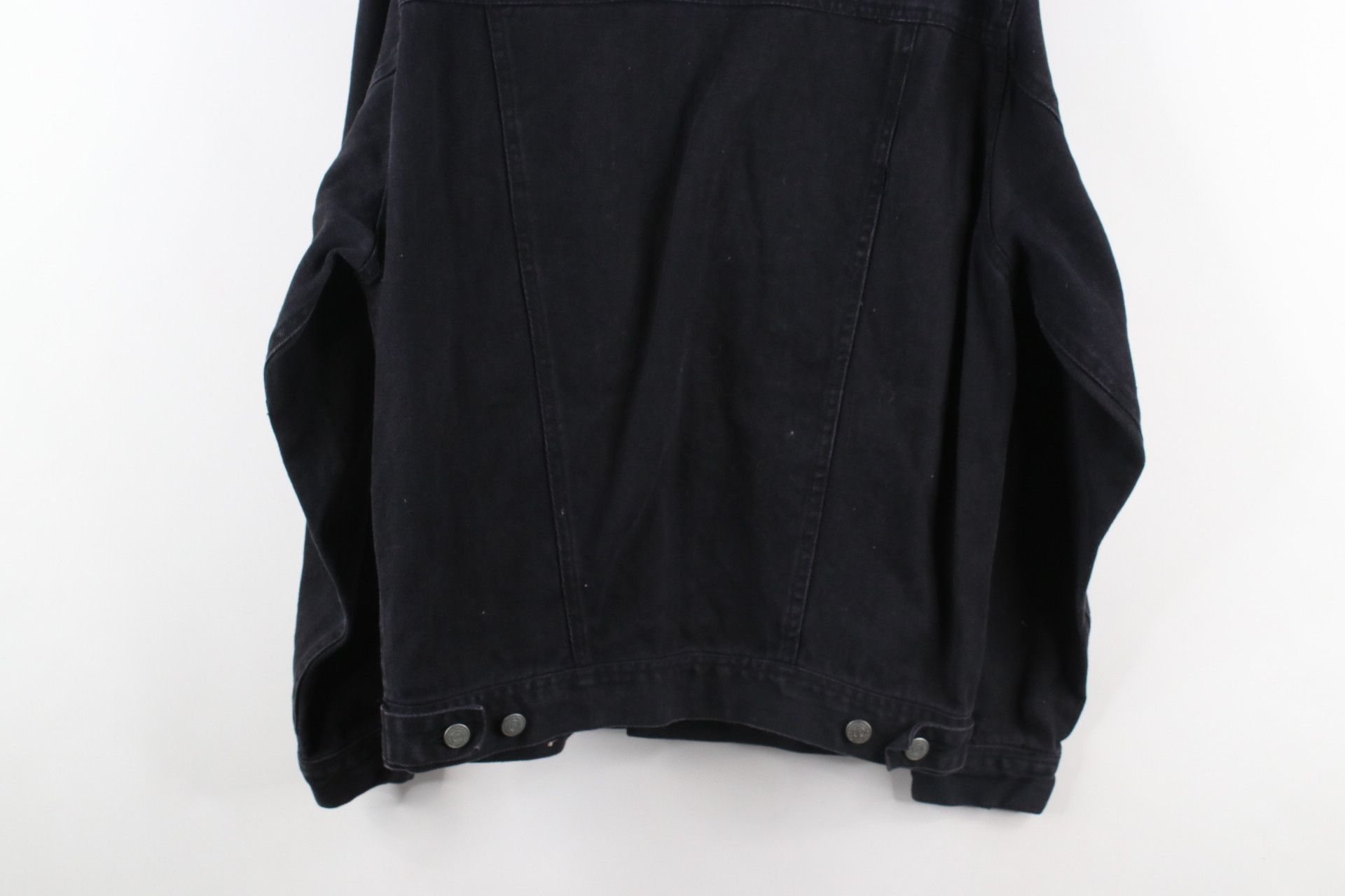 Vintage Vintage 90s Streetwear Faded Denim Jean Trucker Jacket Black Size US S / EU 44-46 / 1 - 12 Thumbnail