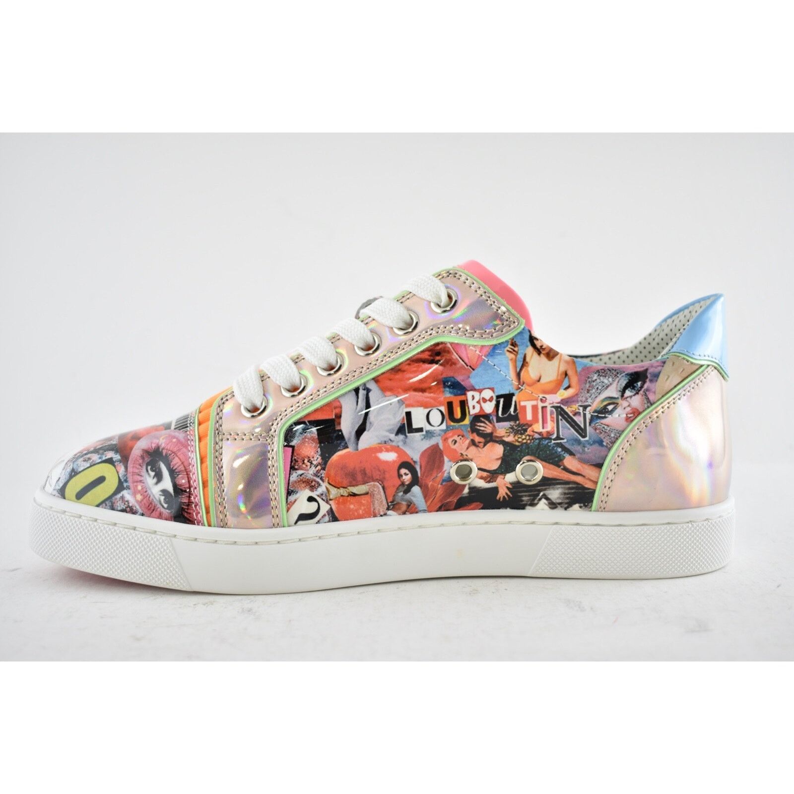 Christian Louboutin Vieira Flat Patent Oh Xtian Multicolor Low Top Sneaker 40.5 Size US 10.5 / IT 40.5 - 8 Thumbnail