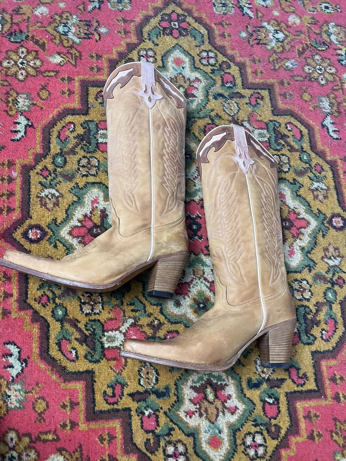 Western Rise Vintage moto GUIDI style western boots 38 women Size US 8 / IT 38 - 8 Thumbnail