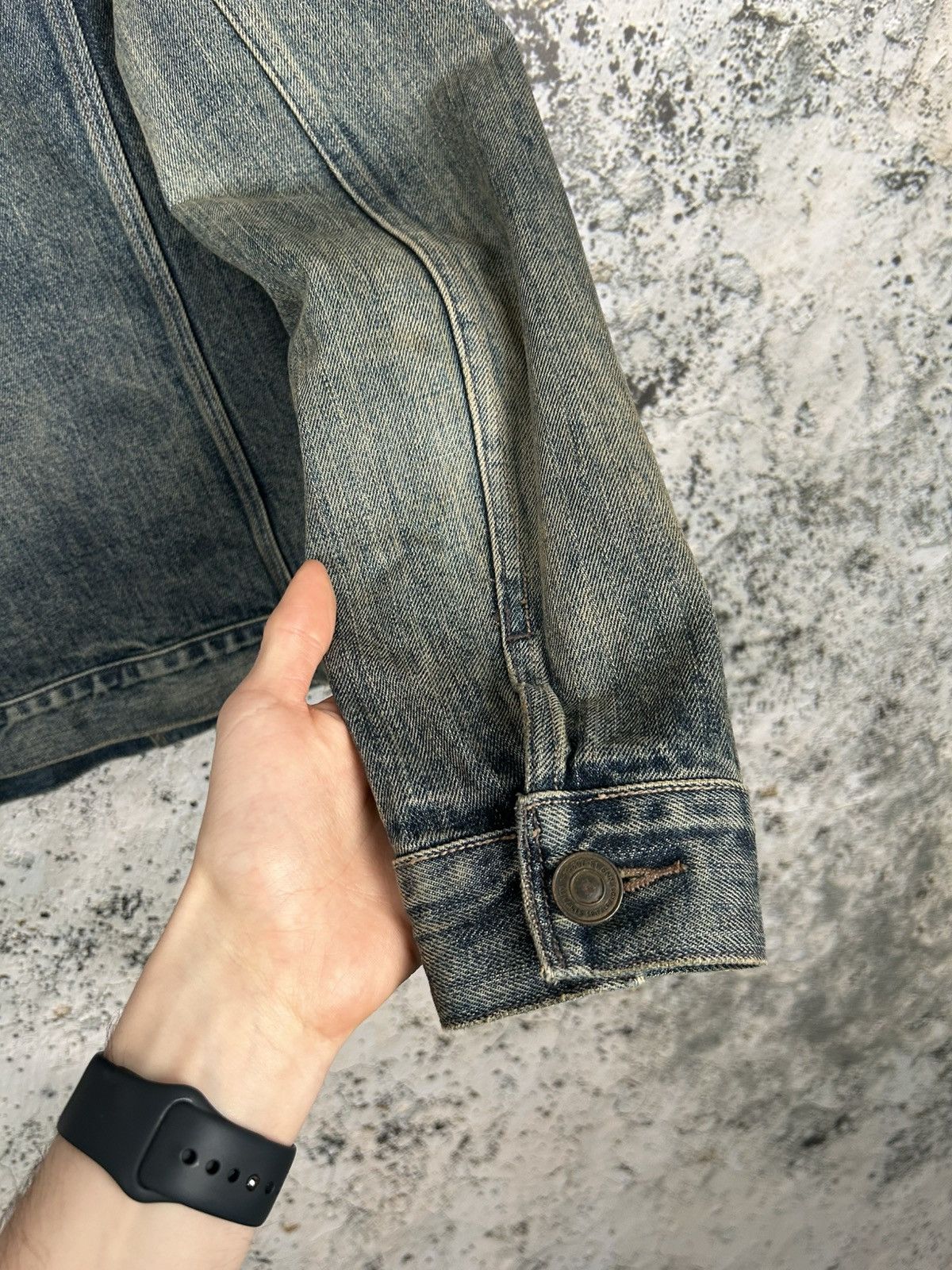 Allsaints Allsaints Japanese Fabric Denim Jacket Avant Garde Grunge Size US L / EU 52-54 / 3 - 7 Thumbnail