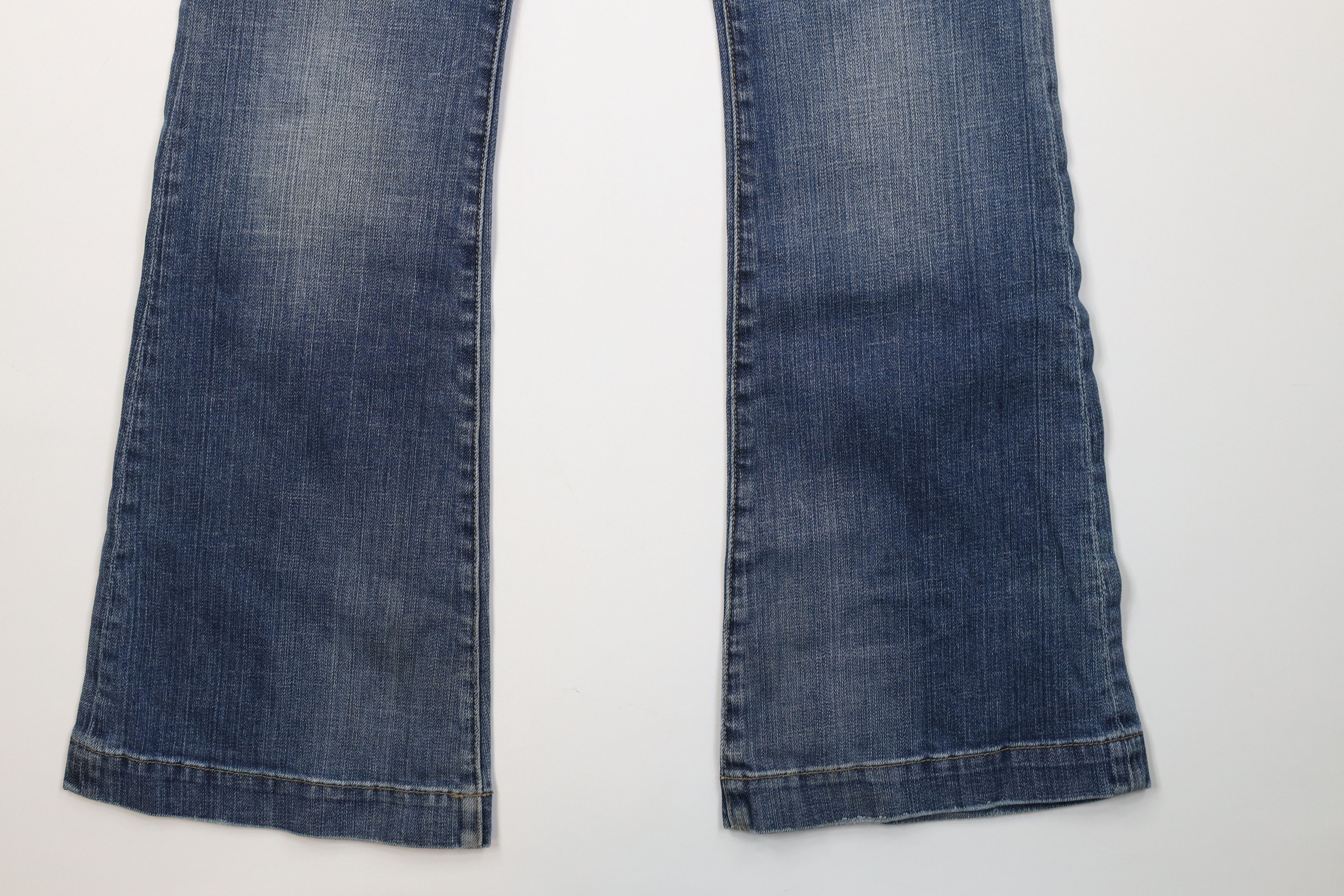 Express Vintage Y2K Express Babydoll Stella Flared Wide Leg Jeans Size 32" / US 10 / IT 46 - 5 Thumbnail