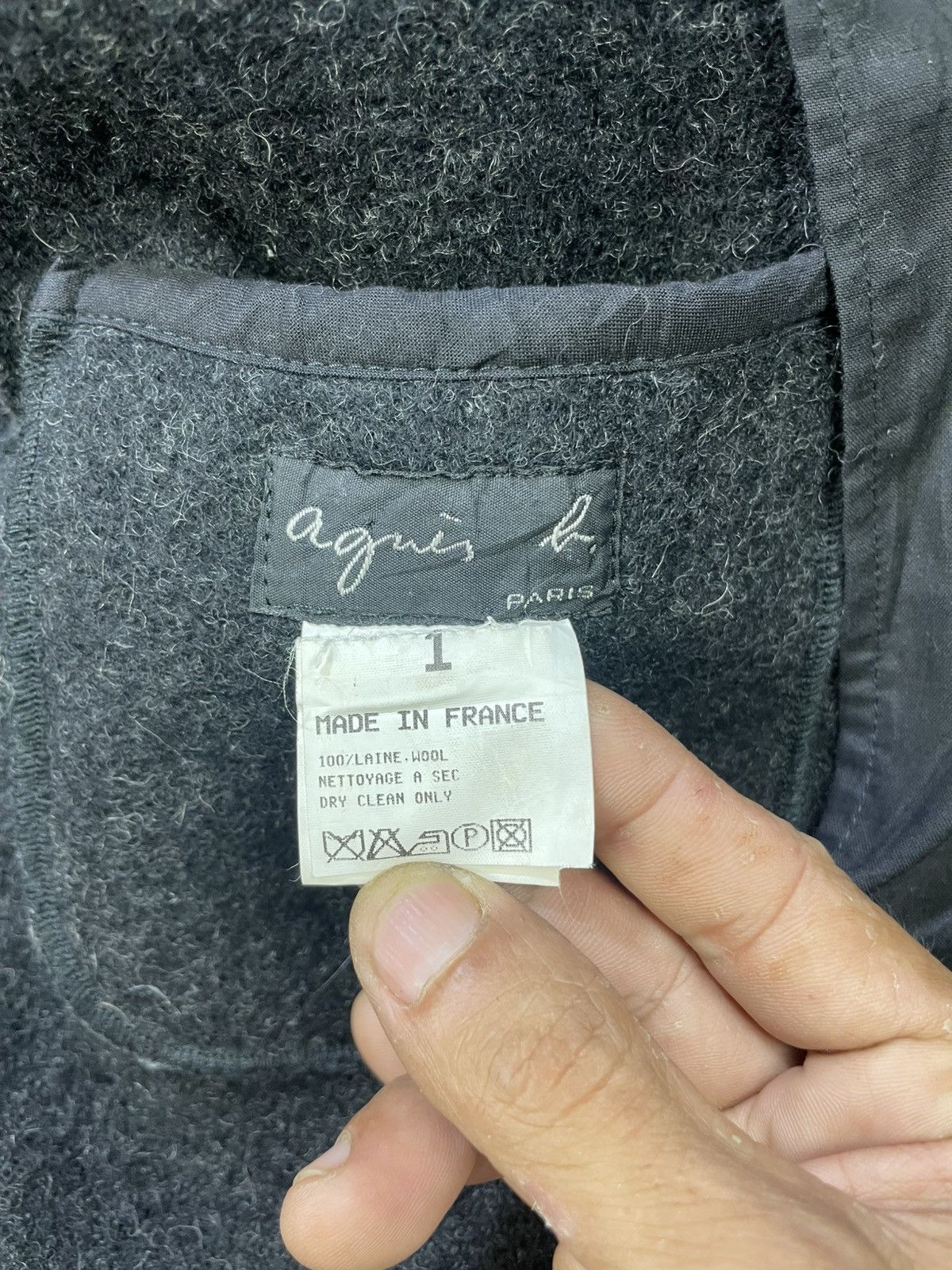agnes b. Vintage Agnes B. Ash Gray Piped Trim Button Up Wool Jacket Size XS / US 0-2 / IT 36-38 - 12 Thumbnail