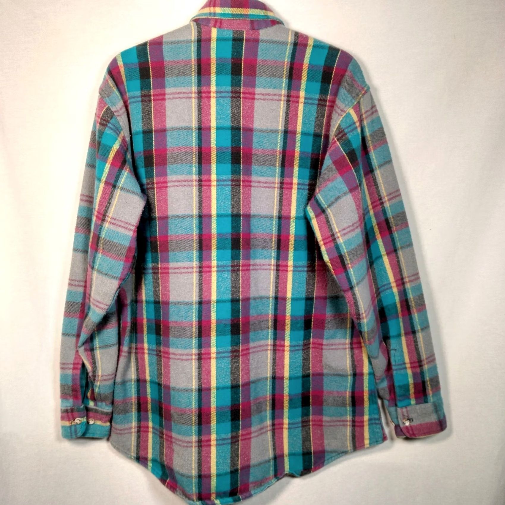 Vintage VINTAGE St John's Bay Flannel Shirt Men LT Large Tall Blue Purple Yellow USA Made Shirt Size US L / EU 52-54 / 3 - 3 Thumbnail