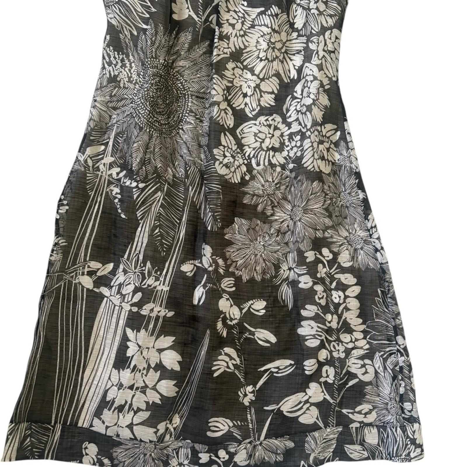 Armani Collezioni Armani Collezioni Linen/Silk Floral Floral Midi Dress Size 6 Size M / US 6-8 / IT 42-44 - 7 Thumbnail