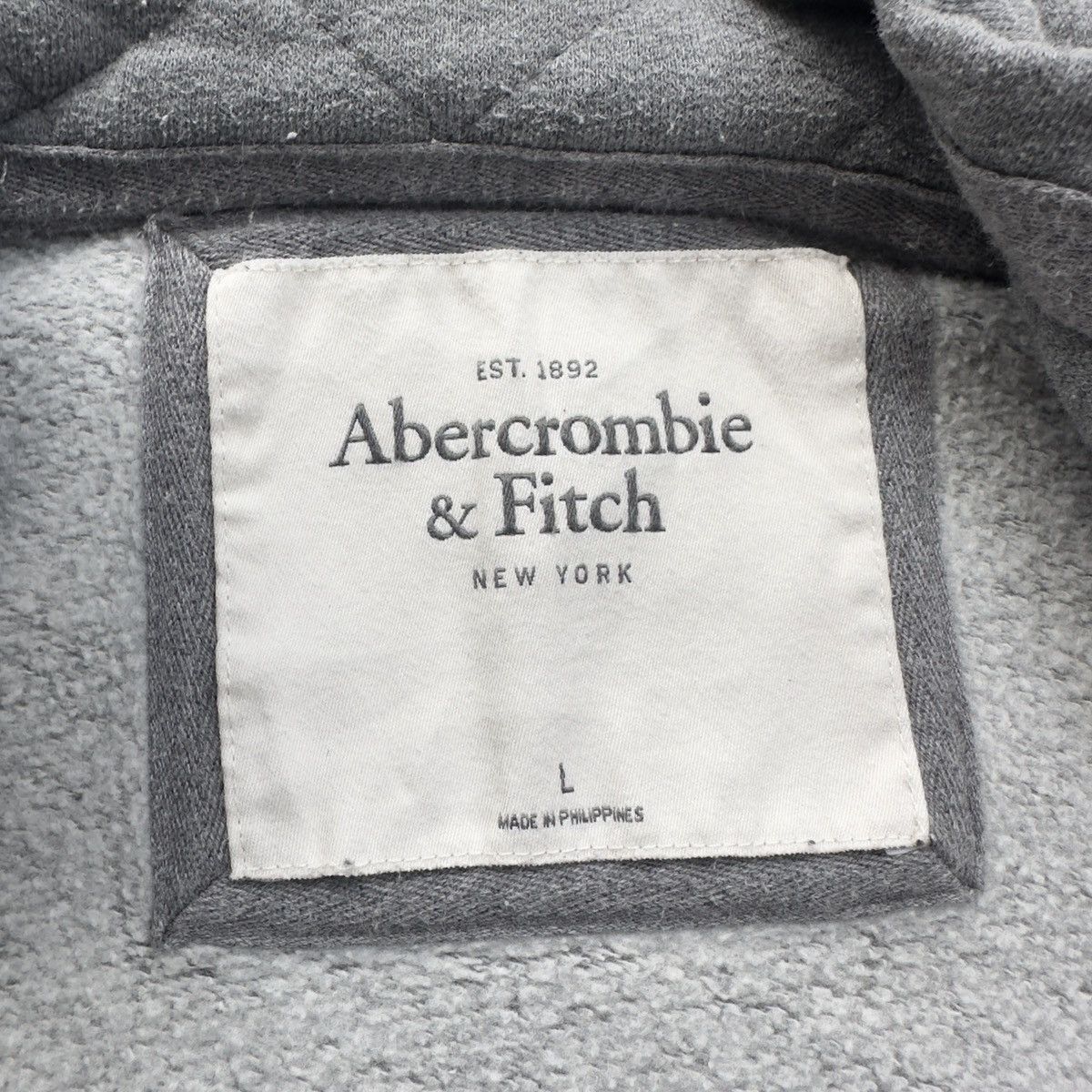 Abercrombie & Fitch ABERCROMBIE & FITCH VINTAGE GREY CROPPED EMBROIDED LOGO HOOD Size US XS / EU 42 / 0 - 6 Thumbnail