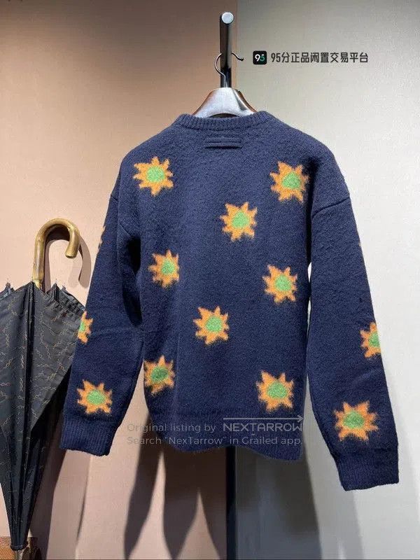 Ermenegildo Zegna Zegna x THE ELDER STATESMAN Intarsia Crewneck Sweater. Size US M / EU 48-50 / 2 - 3 Thumbnail