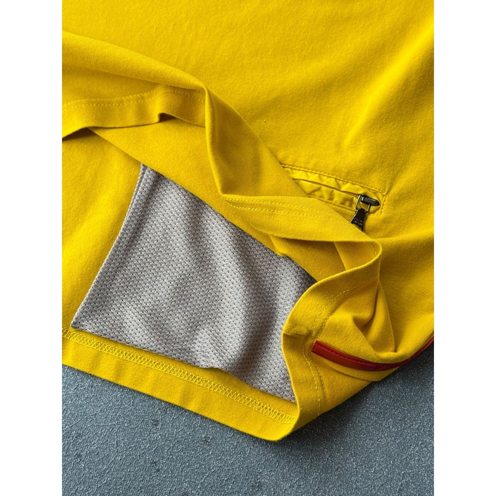Prada Prada Long Sleeve Red Tab T-shirt Yellow Mens Size S Size US S / EU 44-46 / 1 - 8 Thumbnail