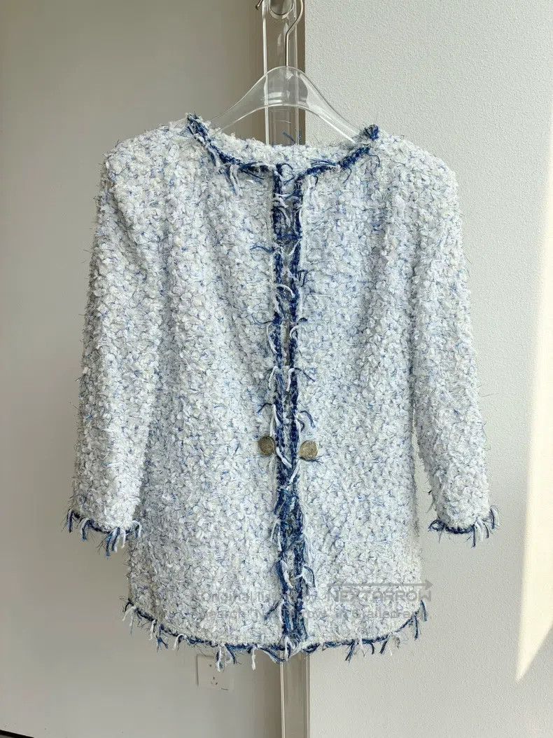 Chanel Chanel 18s waterfall series blue and white woven tassel co Size XXS / US 00 / IT 34 - 2 Thumbnail