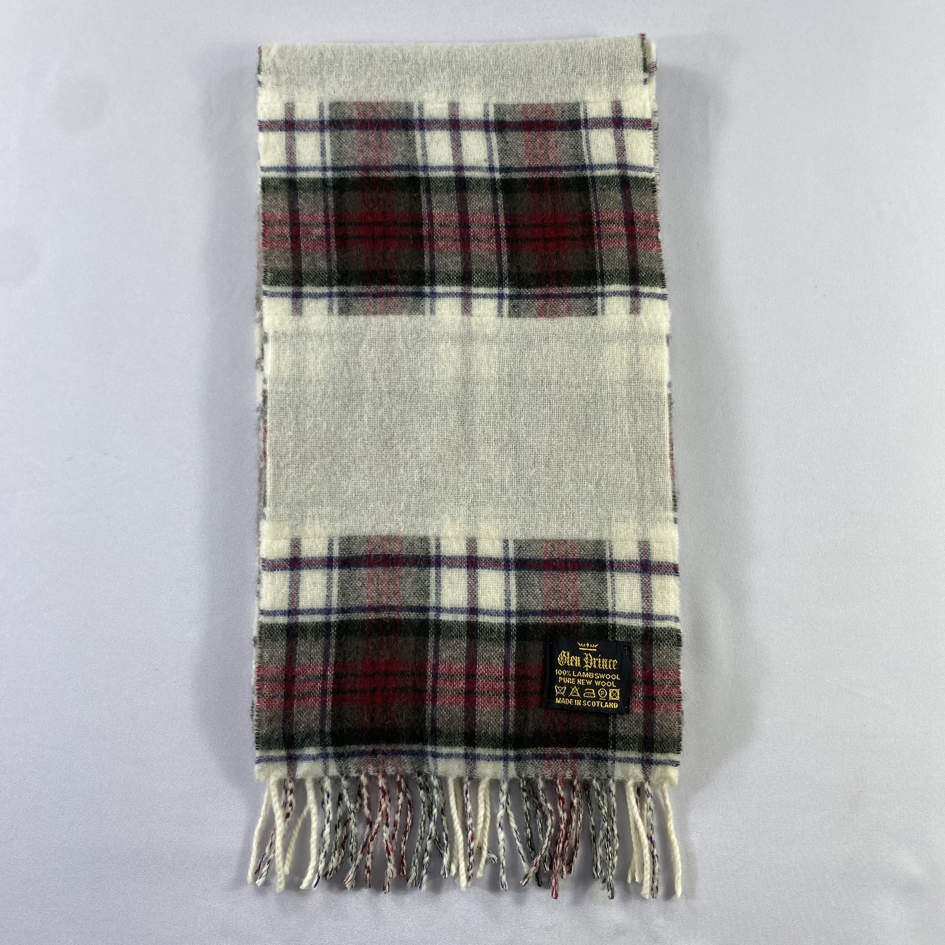 Designer Glen Prince Scarf Plaid Neck Wrap Wool Muffler Size ONE SIZE - 2 Thumbnail