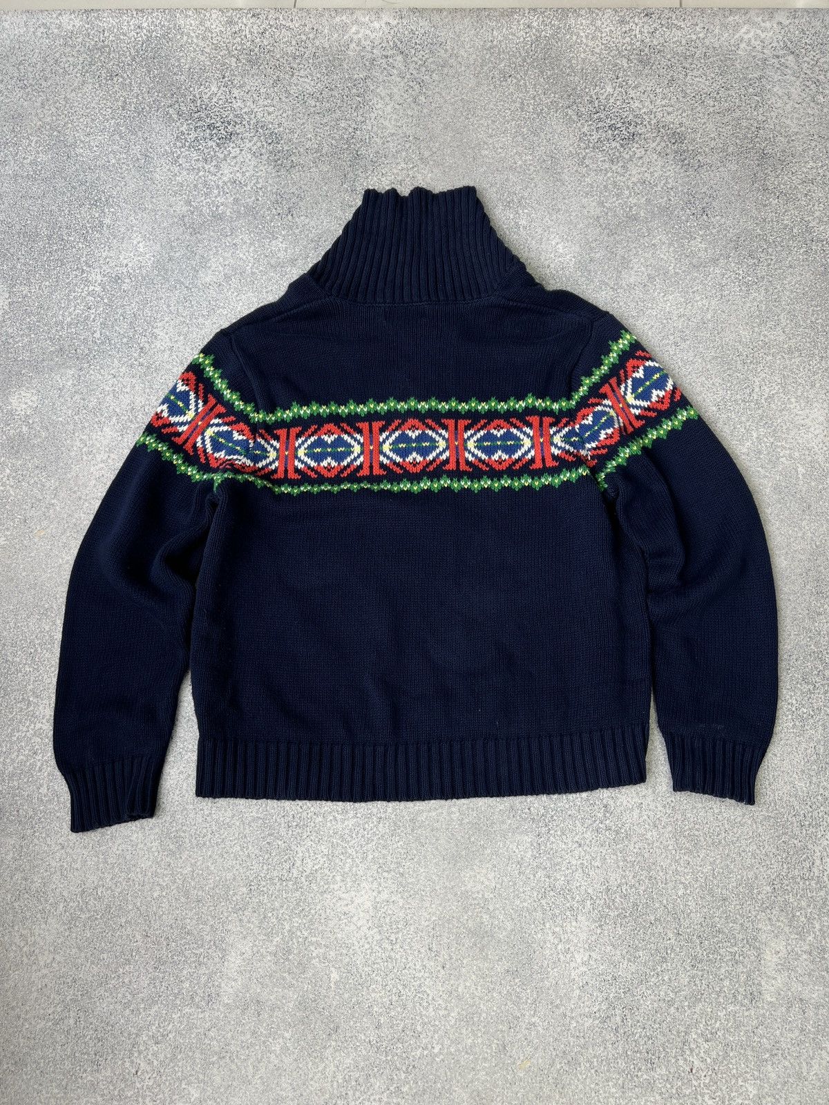 Polo Ralph Lauren × Vintage Vintage Knitted Polo Ralph Lauren Ski sweater Size US XL / EU 56 / 4 - 11 Thumbnail