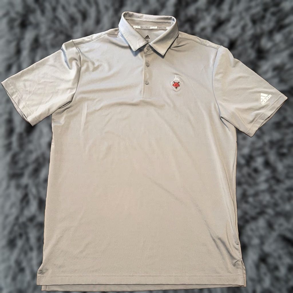 Adidas adidas Polo Mens Medium Gray Logo Fox Chapel Golf Club Polo Size US M / EU 48-50 / 2 - 1 Thumbnail