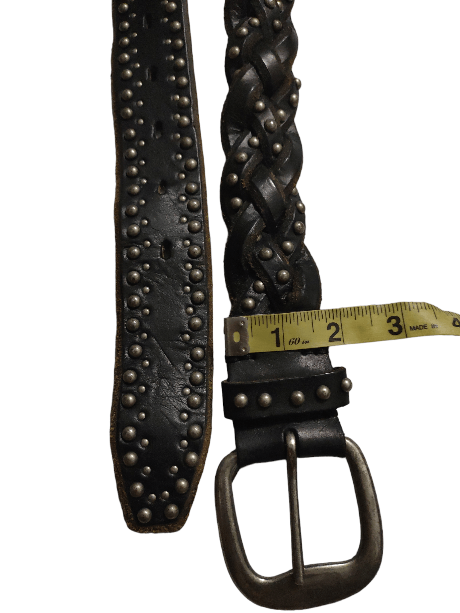Handmade Fully Leather Belt Studded x Hand Made Designs Size 36 - 5 Thumbnail