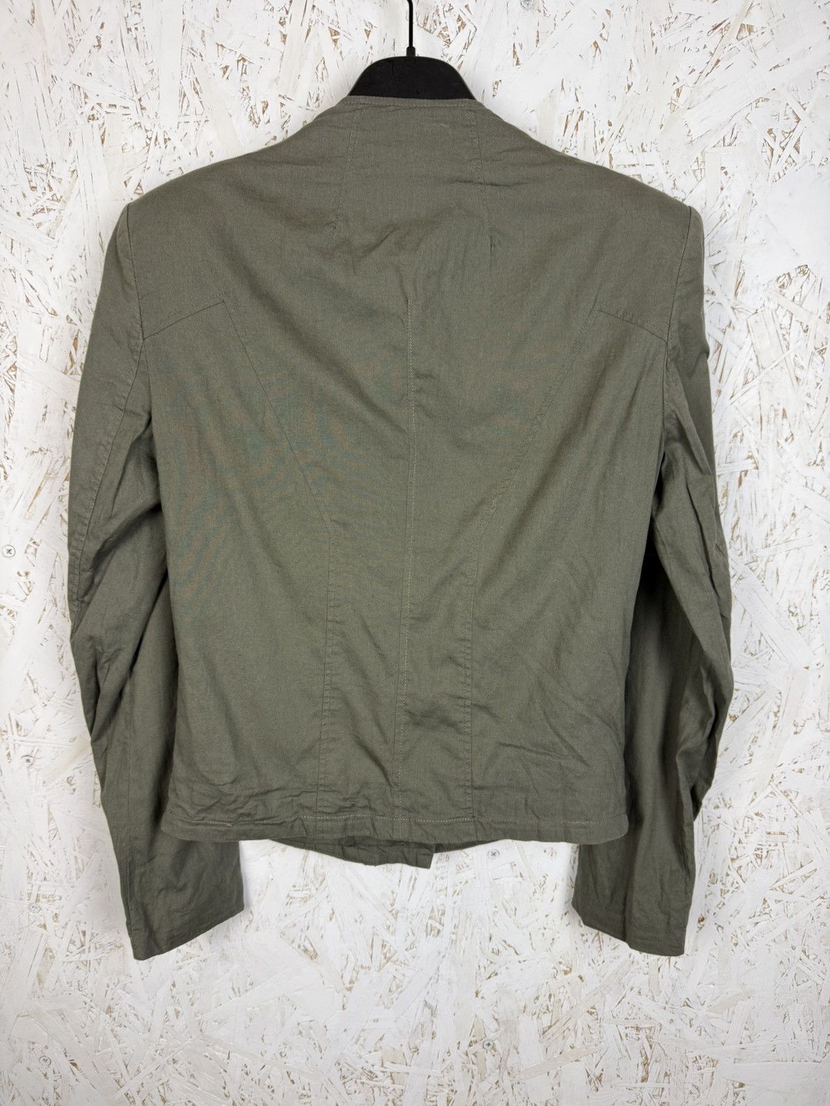 Helmut Lang Helmut Lang Draped Cotton Biker Jacket In Green Size S Size S / US 4 / IT 40 - 5 Thumbnail