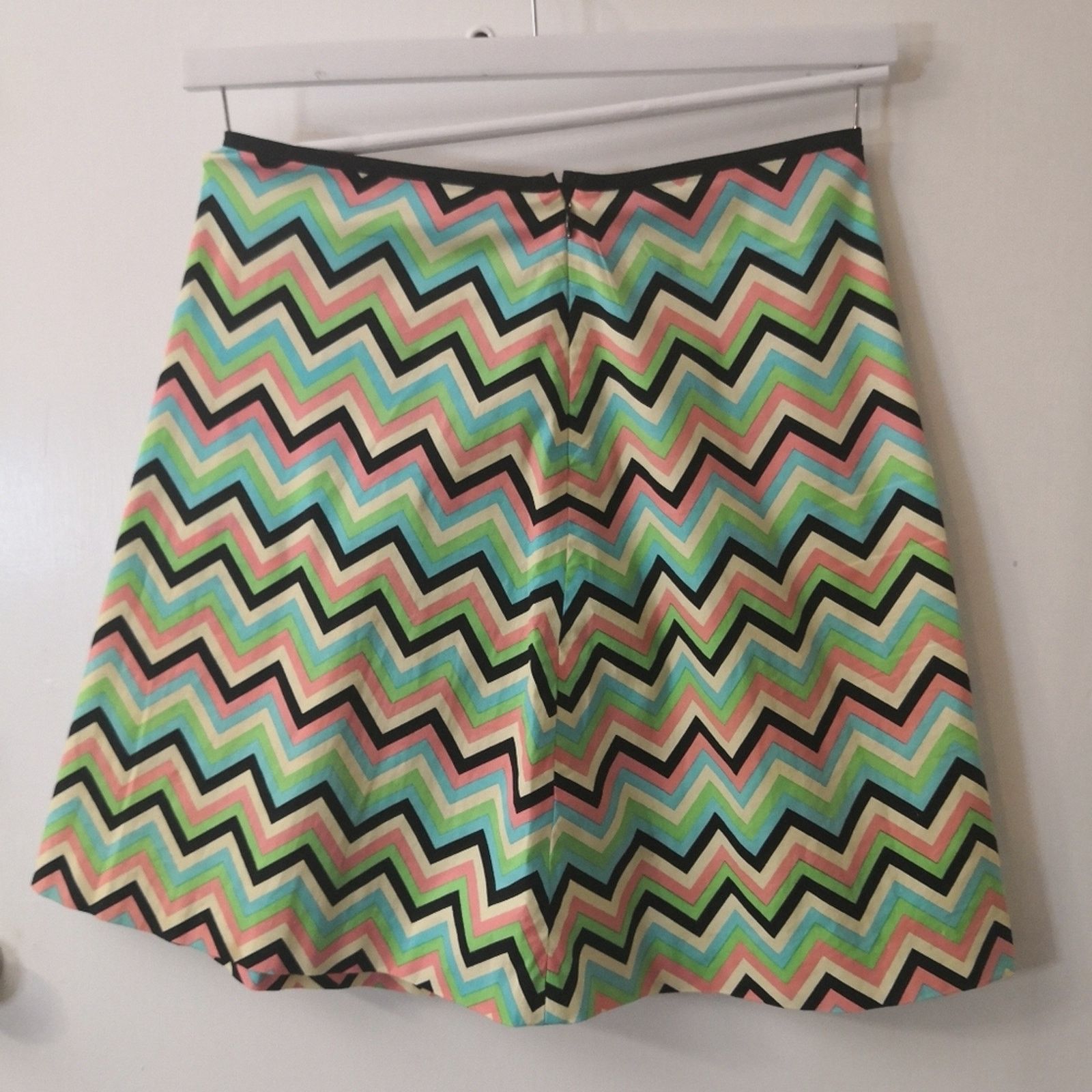 Tibi TIBI Multicolor Chevron Print A-Line Mini Skirt 2 Size 26" / US 2 / IT 38 - 3 Thumbnail