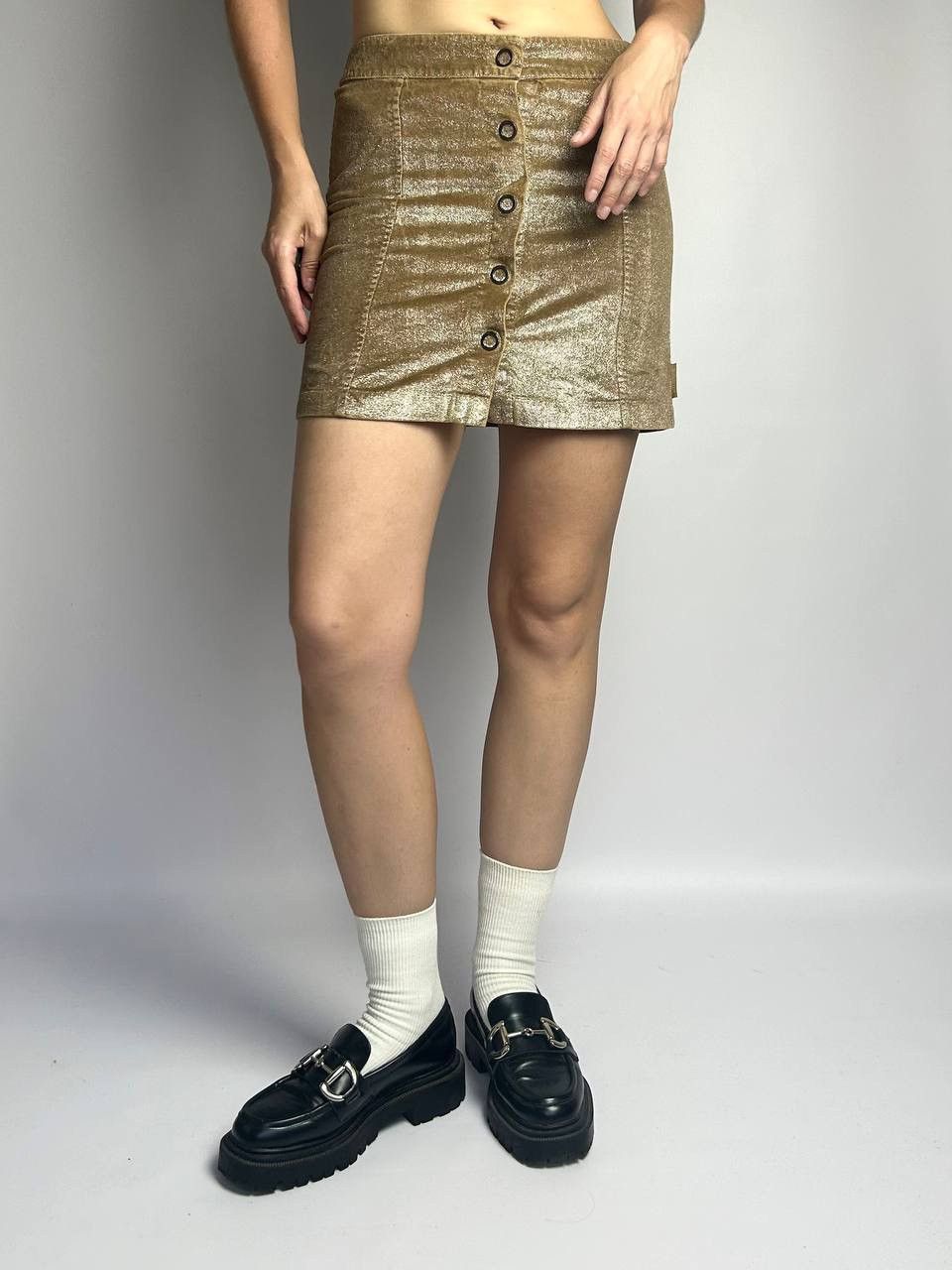 Moncler Moncler Glitter Tobaco Gonna Skirt Size 25" / US 0 / IT 36 - 2 Thumbnail
