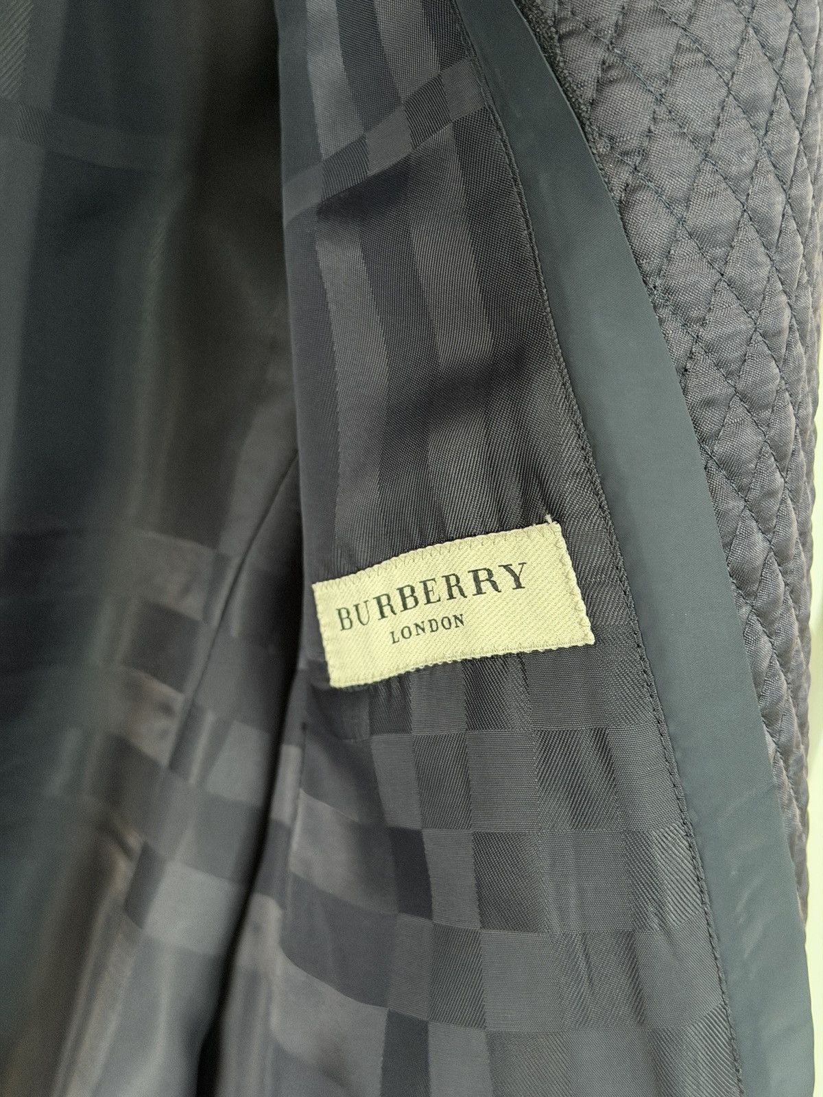 Burberry London Wool Cashmere Blazer with Quilted Vest Insert Navy 56 Size 52R - 17 Thumbnail