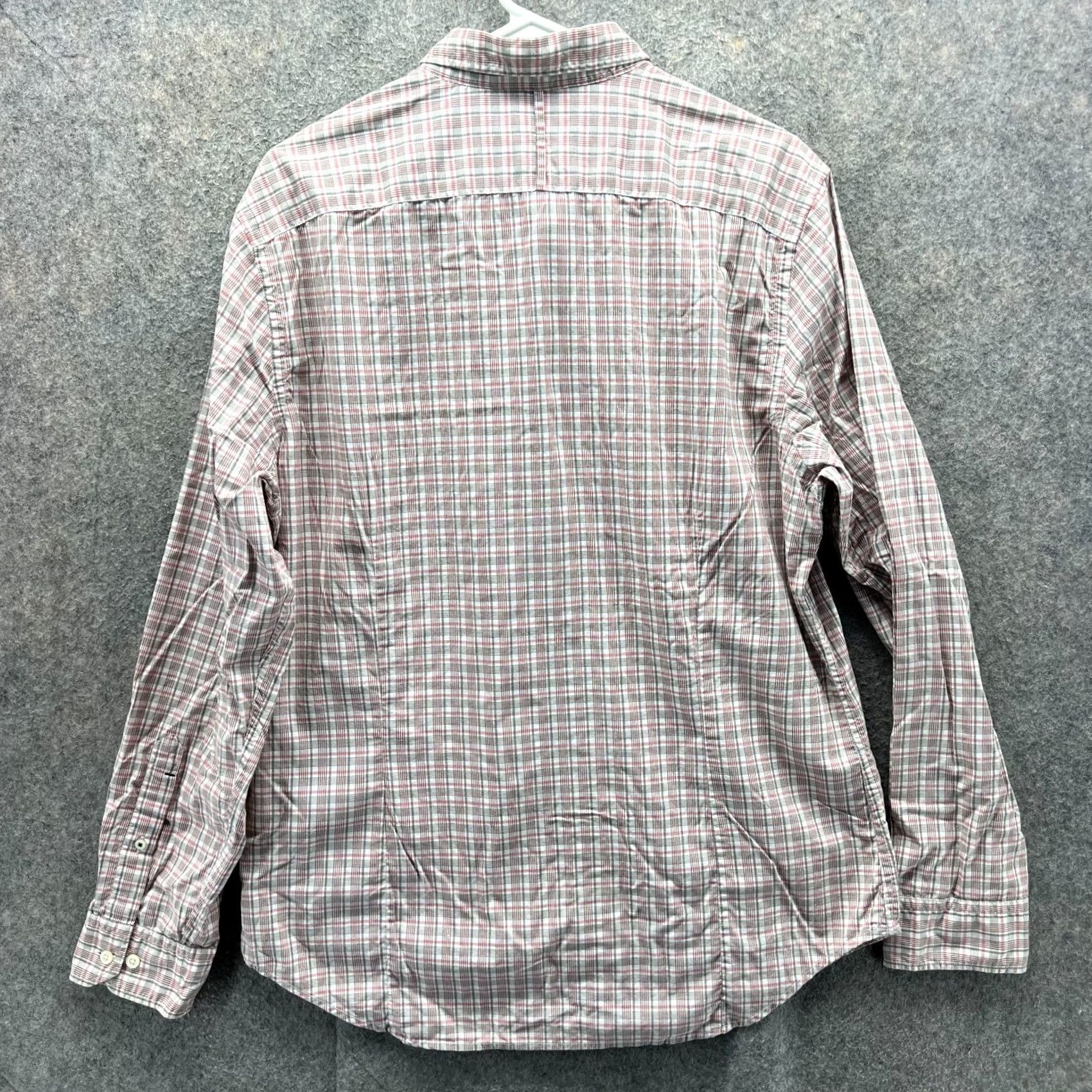 Banana Republic VINTAGE Banana Republic Shirt Mens Large White Red Button Down Plaid Slim Wash 078 Size US L / EU 52-54 / 3 - 2 Thumbnail