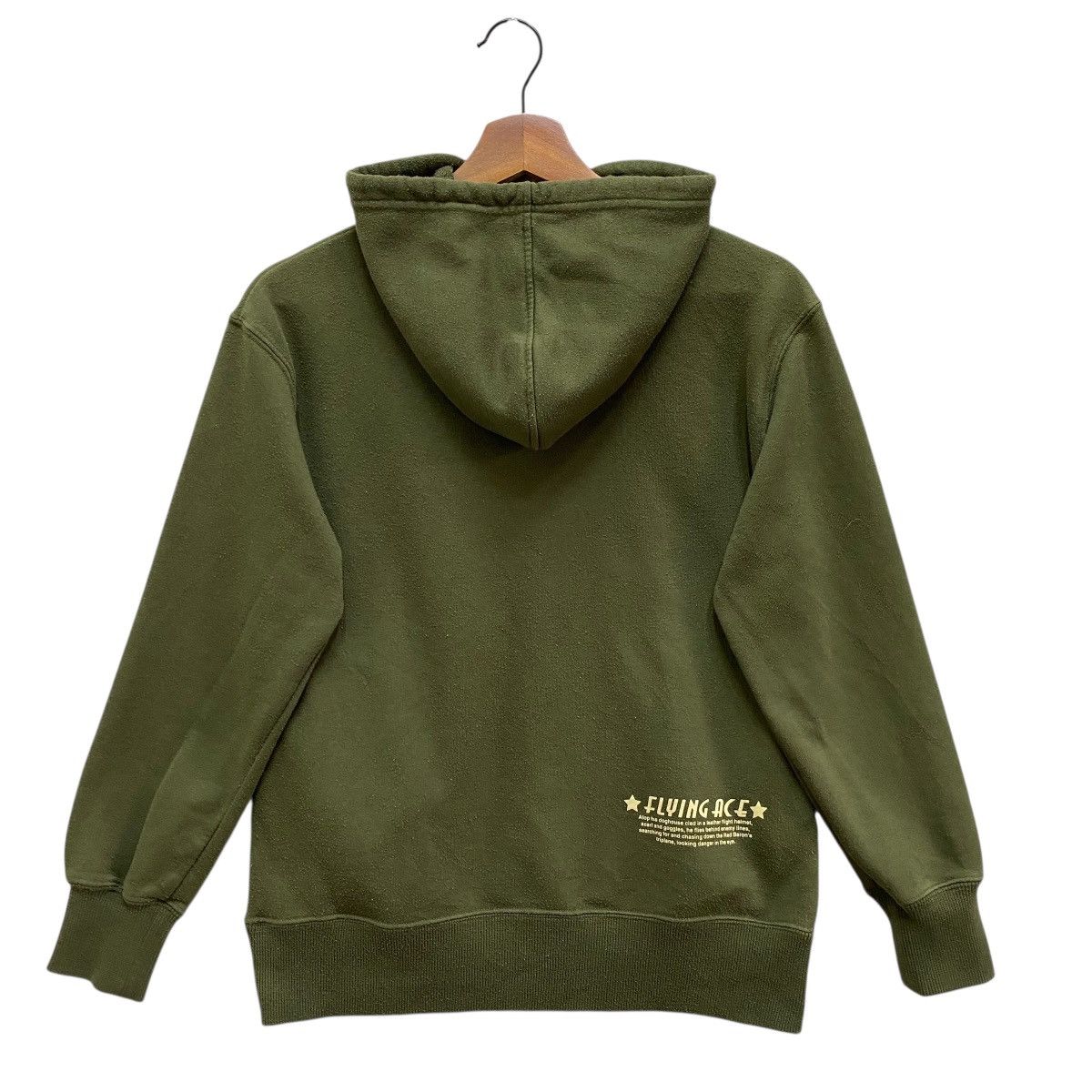 Peanuts Vintage Snoopy Hoodie Peanuts Flying Ace Olive Green Size US L / EU 52-54 / 3 - 5 Thumbnail
