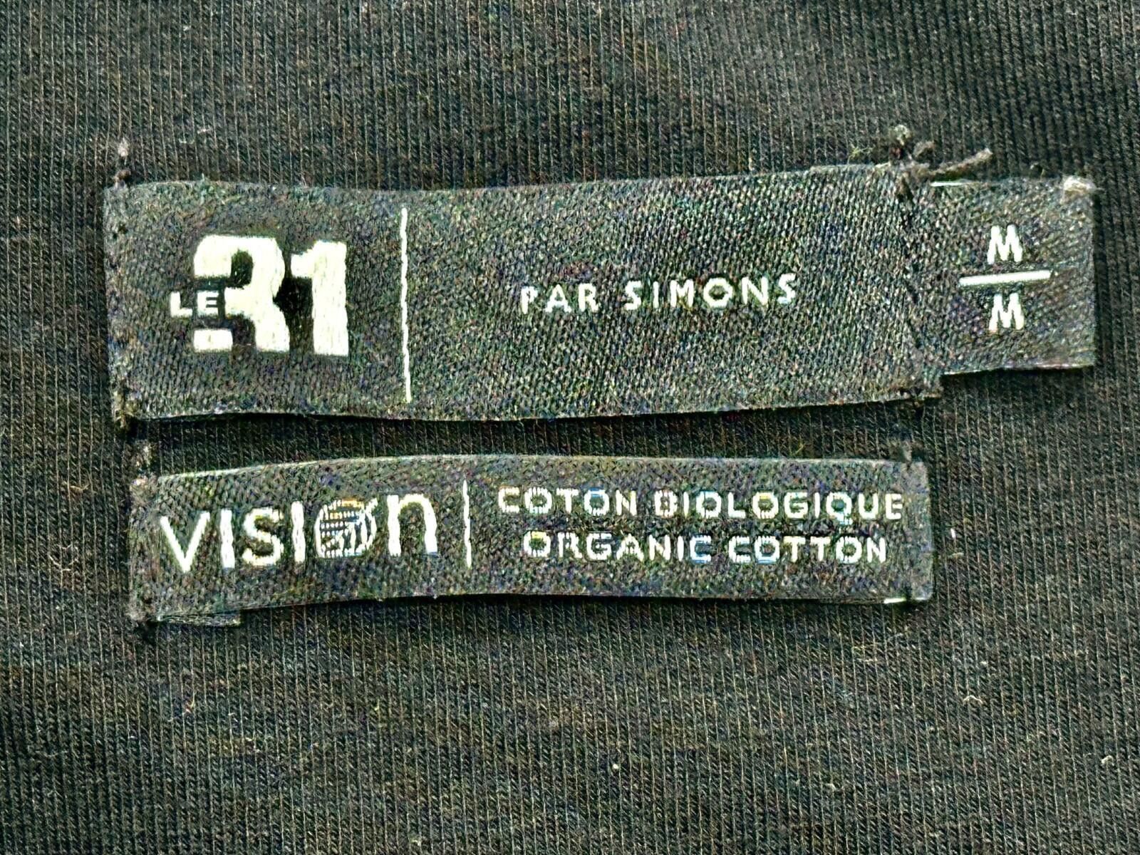Other Le 31 Par Simons 1/4 Button Cotton Polo Shirt Black Mens M Size US M / EU 48-50 / 2 - 5 Thumbnail