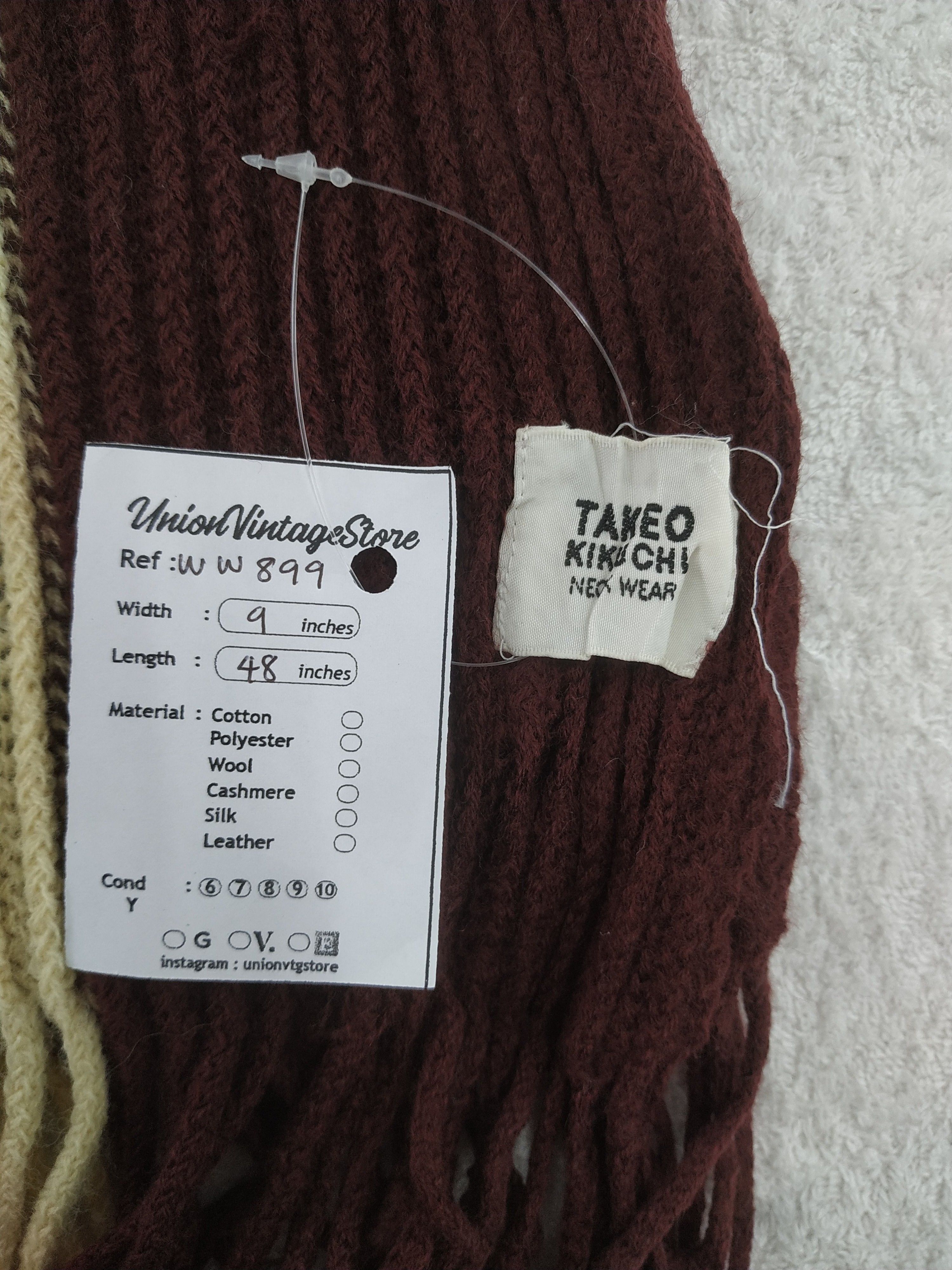 Takeo Kikuchi × Vintage Takeo Kikuchi Scarf / Muffler / Neckwear - WW899 Size ONE SIZE - 4 Thumbnail