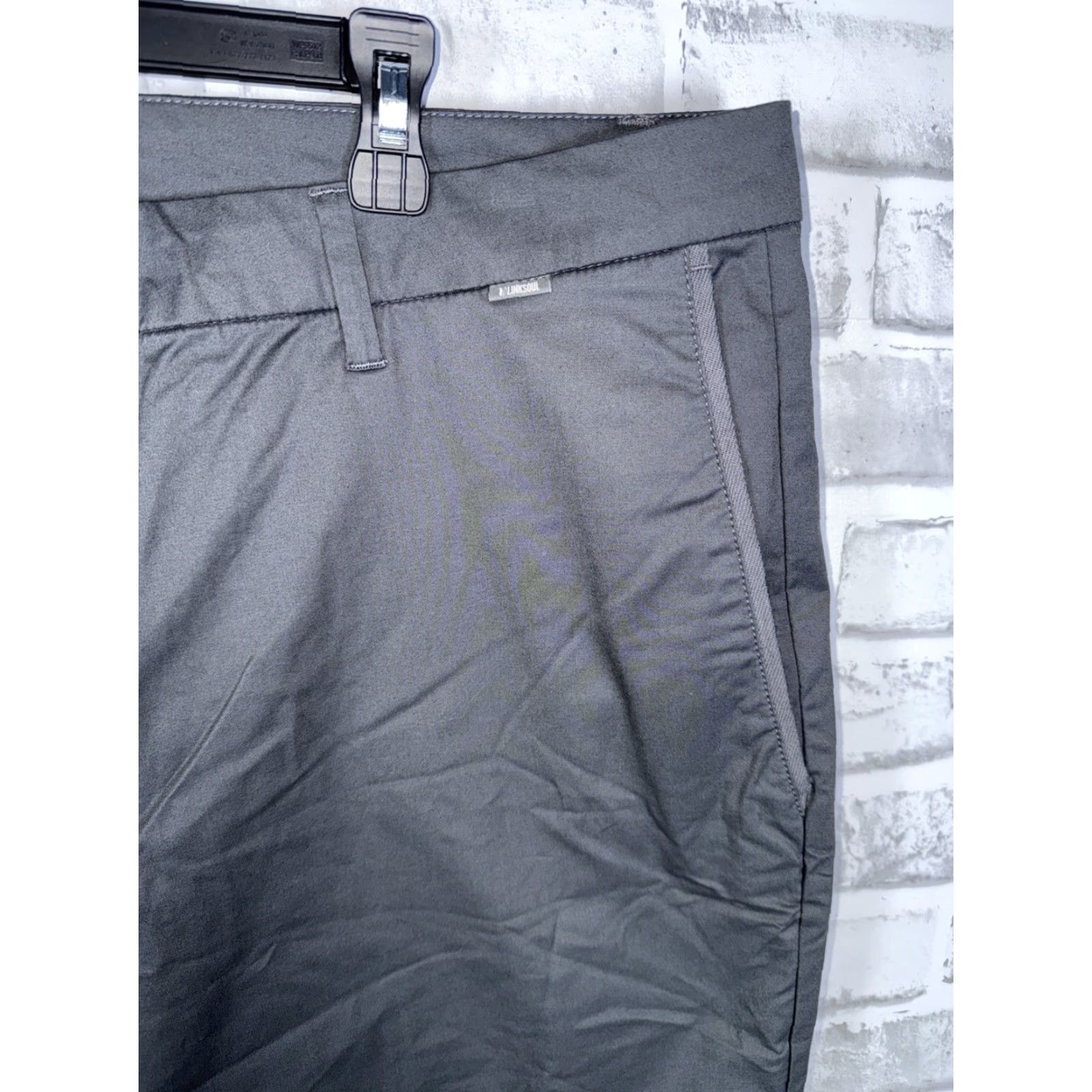 Vintage NWT Linksoul Charcoal Chino Golf Pants Mens 40R 33 Inseam Gray Regular 40 Mens Pants Chino Golf Size US 40 / EU 56 - 2 Thumbnail
