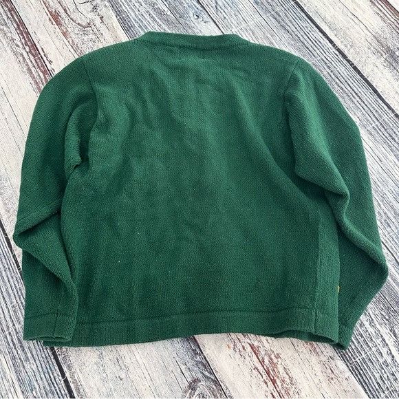 Worthington Vintage Worthington Green Cardigan with Fair Isle Floral Emb Size M / US 6-8 / IT 42-44 - 3 Thumbnail