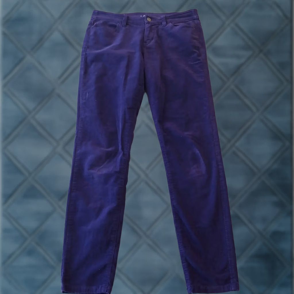 Ann Taylor Ann Taylor Loft Pants Womens Size 4 Purple Super Skinny Corduroy 30x28 Mid Rise - Adult Size 27" / US 4 / IT 40 - 1 Thumbnail