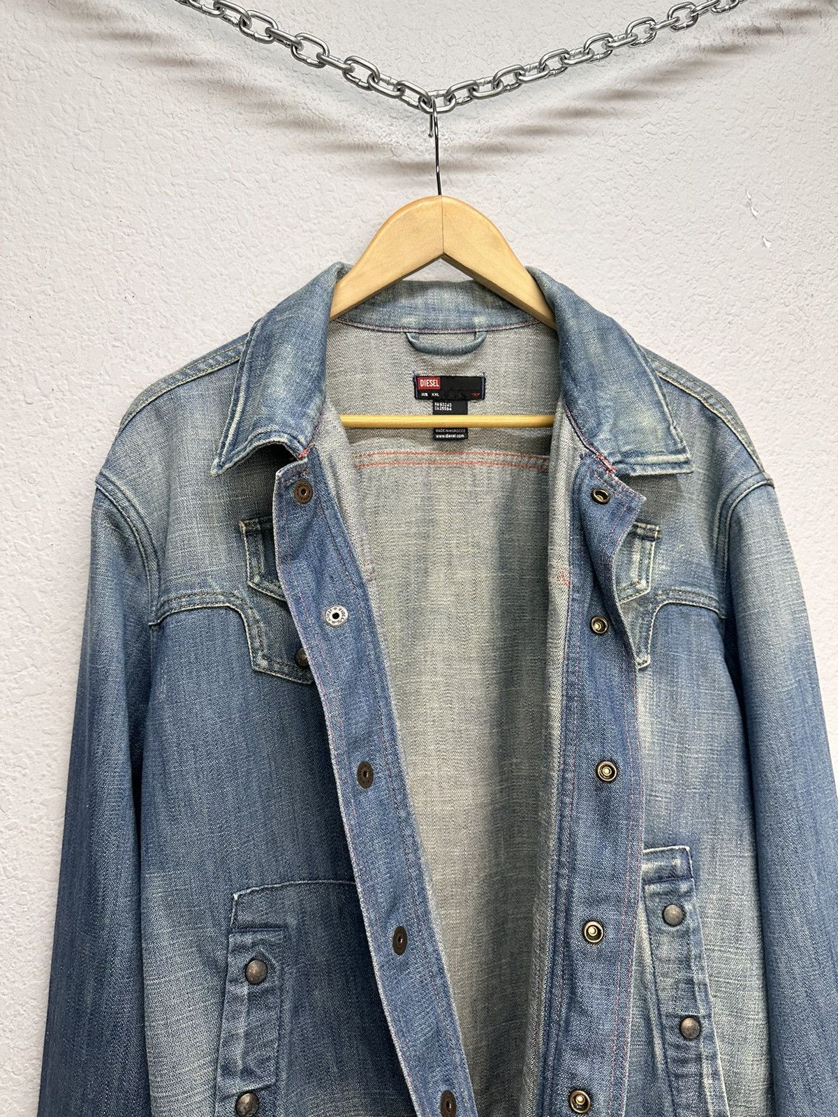 Diesel Denim Jacket Diesel Multipocket Leather Junya Watanabe Y2K Size US L / EU 52-54 / 3 - 8 Thumbnail