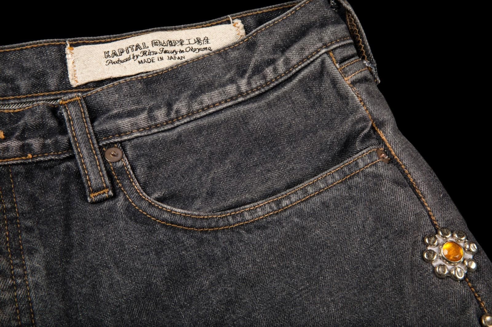 Kapital Kapital 14oz Black Denim 5p Monkey Cisco Studded Remake 36 Size US 36 / EU 52 - 3 Thumbnail