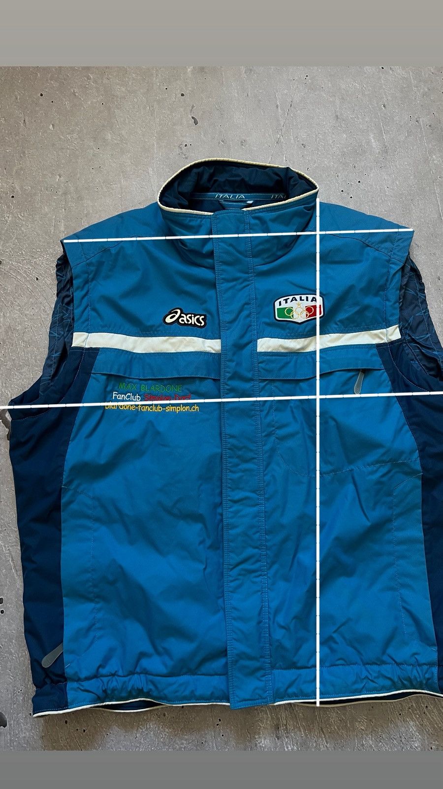 Asics Vintage ASICS Italia Olympic Vest Big Logo XL Size US XL / EU 56 / 4 - 2 Thumbnail