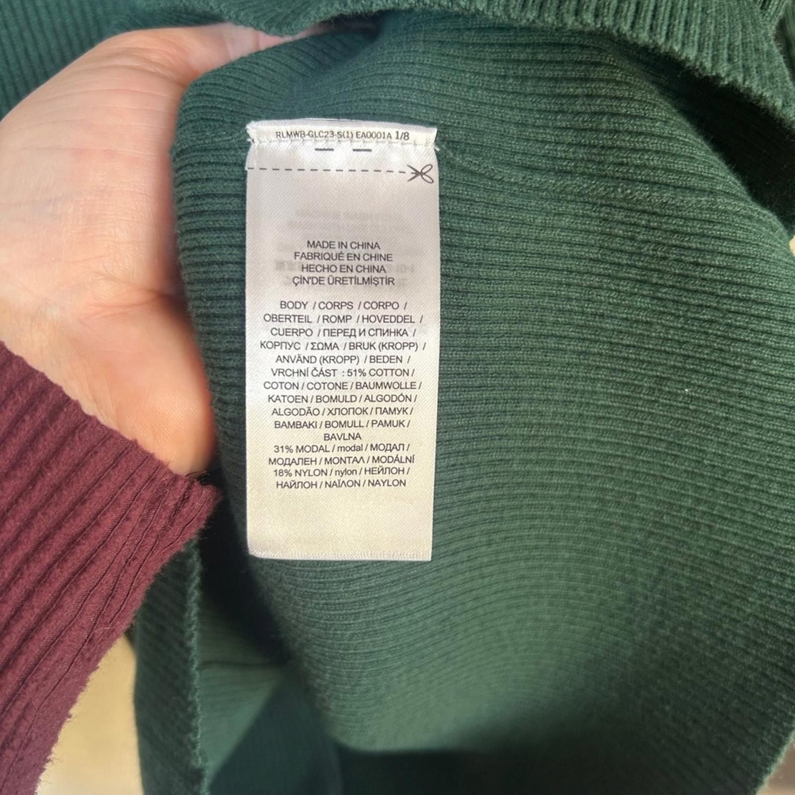 Lauren Ralph Lauren Lauren Ralph Lauren Turtleneck Sweater Large Green Ribbed Size L / US 10 / IT 46 - 4 Thumbnail