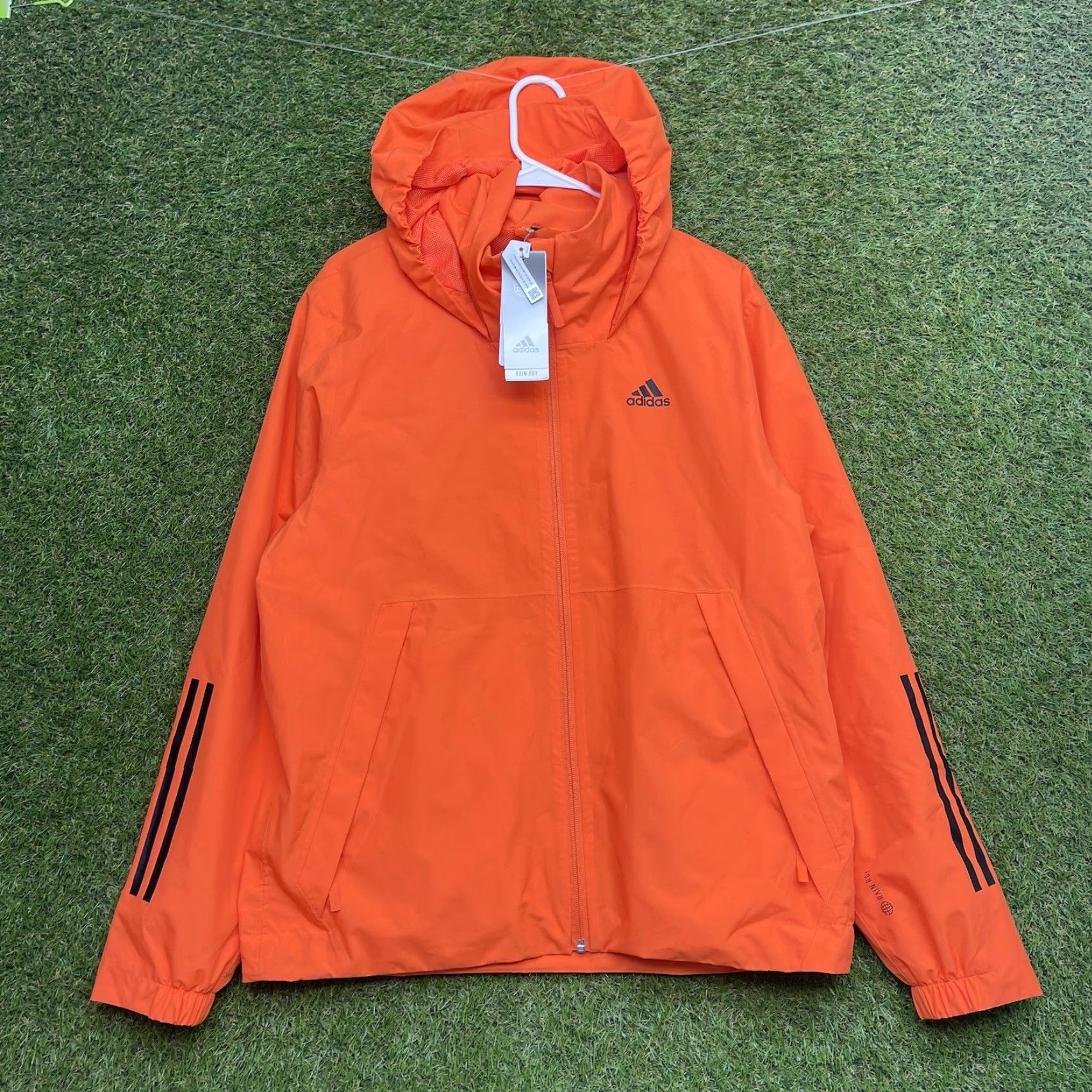 Adidas Adidas Puffer Jacket Mens M 3-Stripes Hooded Orange HG4885 NWT Jacket Size US M / EU 48-50 / 2 - 2 Thumbnail
