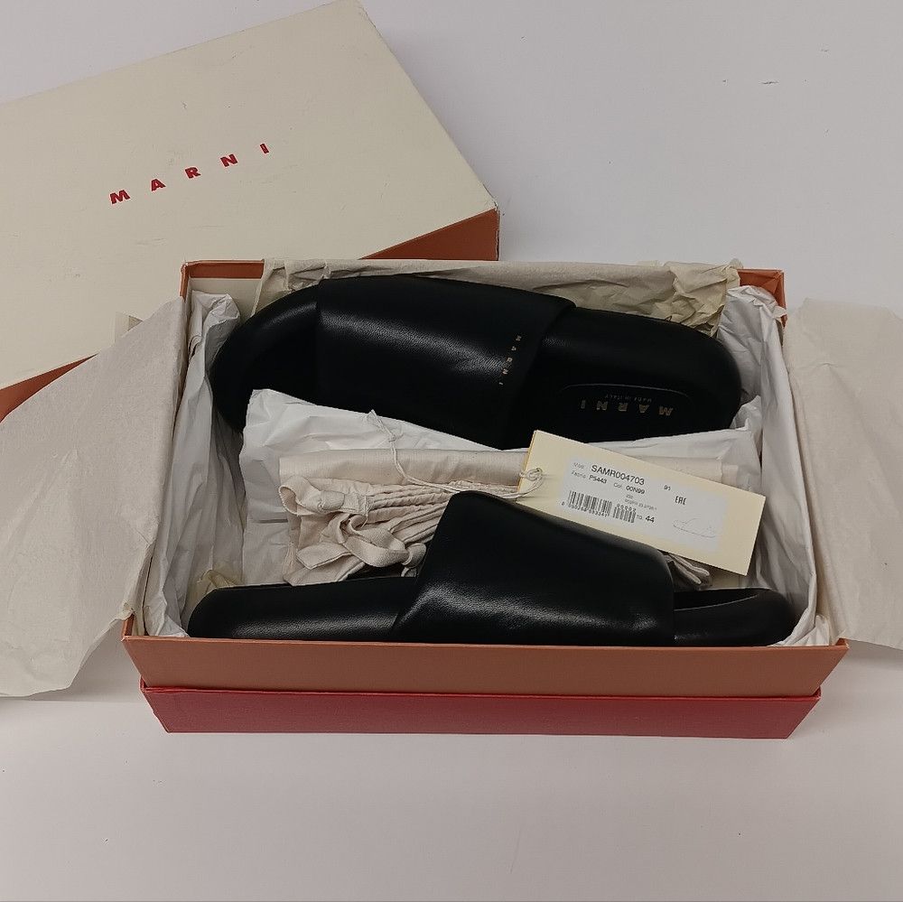 Marni Marni Men's Black Leather Pouf Sandals - EU46/US13 Size US 13 / EU 46 - 12 Thumbnail