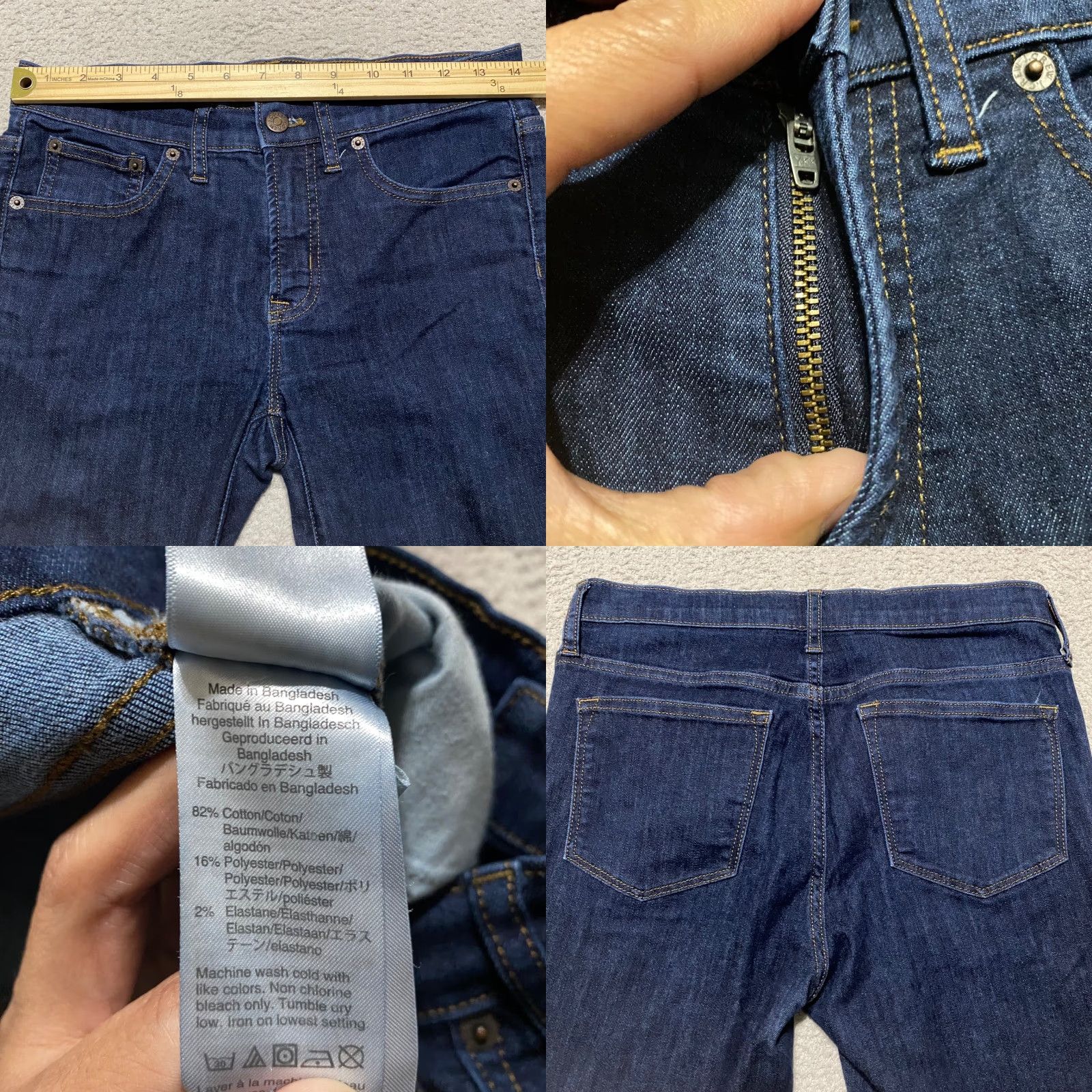 J.Crew J. Crew Jeans Womens sz 27 Blue Denim Dark Wash Mid Rise Skinny Size 27" / US 4 / IT 40 - 8 Thumbnail