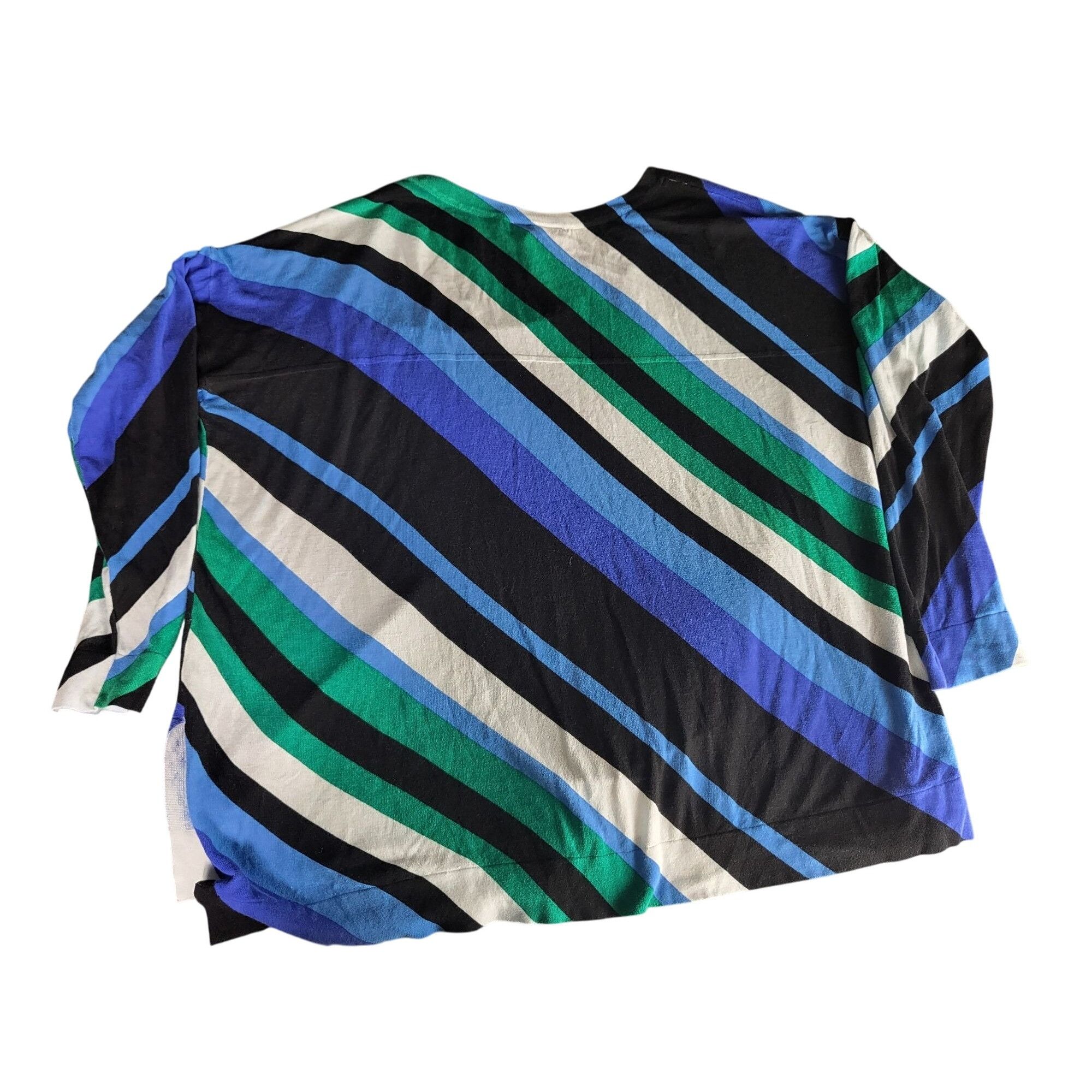 Designer Lane Bryant Top Women Sz 26/28 Striped Blouse Multicolor Plu Size 4XL / US 24-26 - 5 Thumbnail