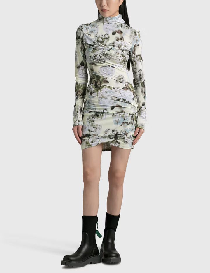 Off-White o1y1125 Mini Dress in Multicolor Size XL / US 12-14 / IT 48-50 - 3 Thumbnail