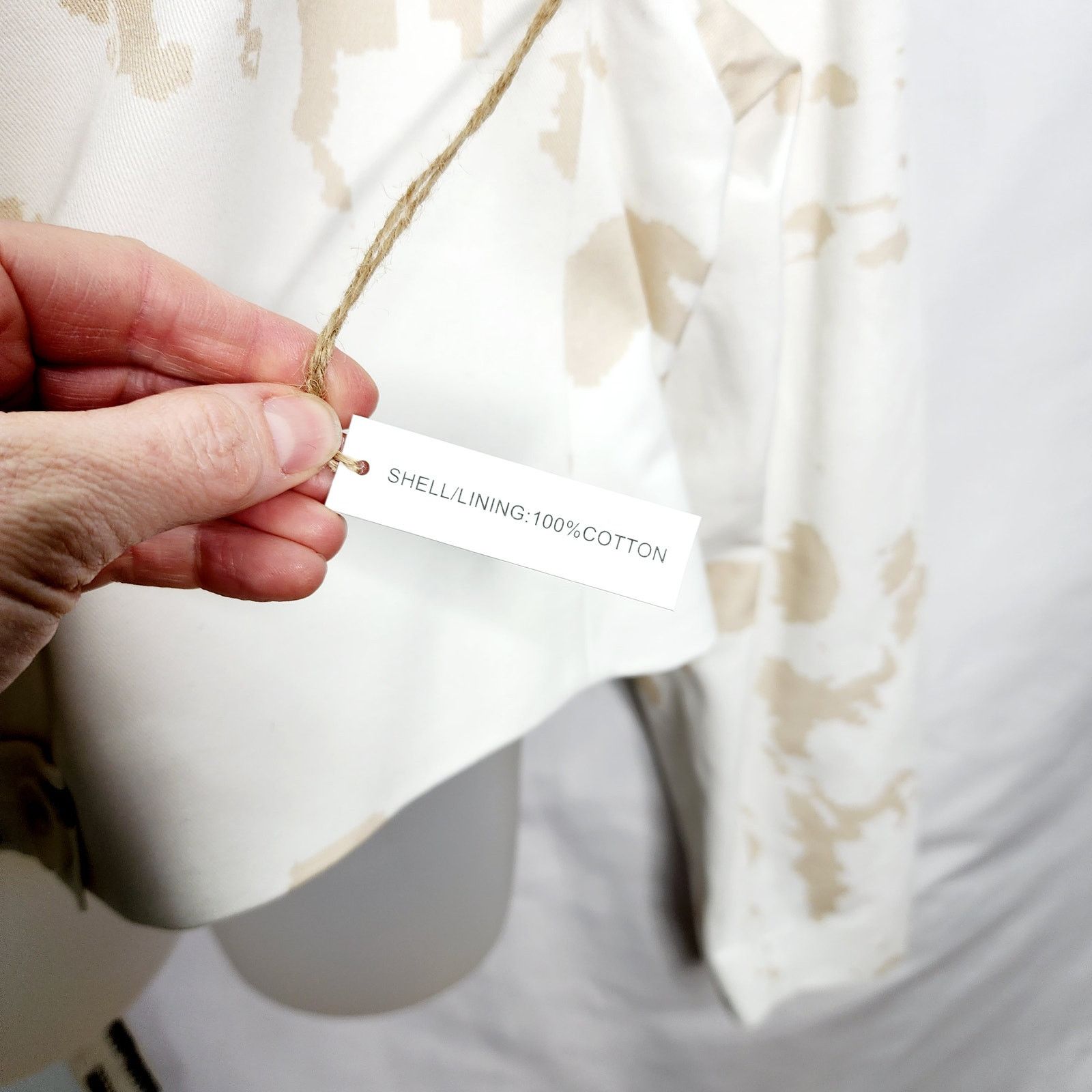 Other Maison Blanche Cream & Tan Bleached Print Cropped Jacket Size XXL / US 16-18 / IT 52-54 - 10 Thumbnail