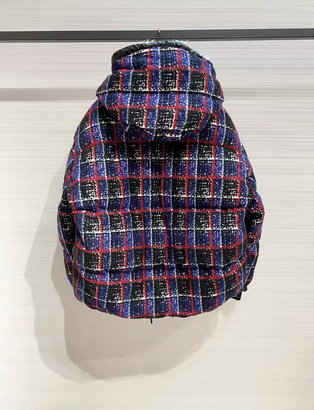 Moncler Moncler Plaid Tweed Lamb Fleece Hooded Down Jacket J33 Size XS / US 0-2 / IT 36-38 - 2 Thumbnail