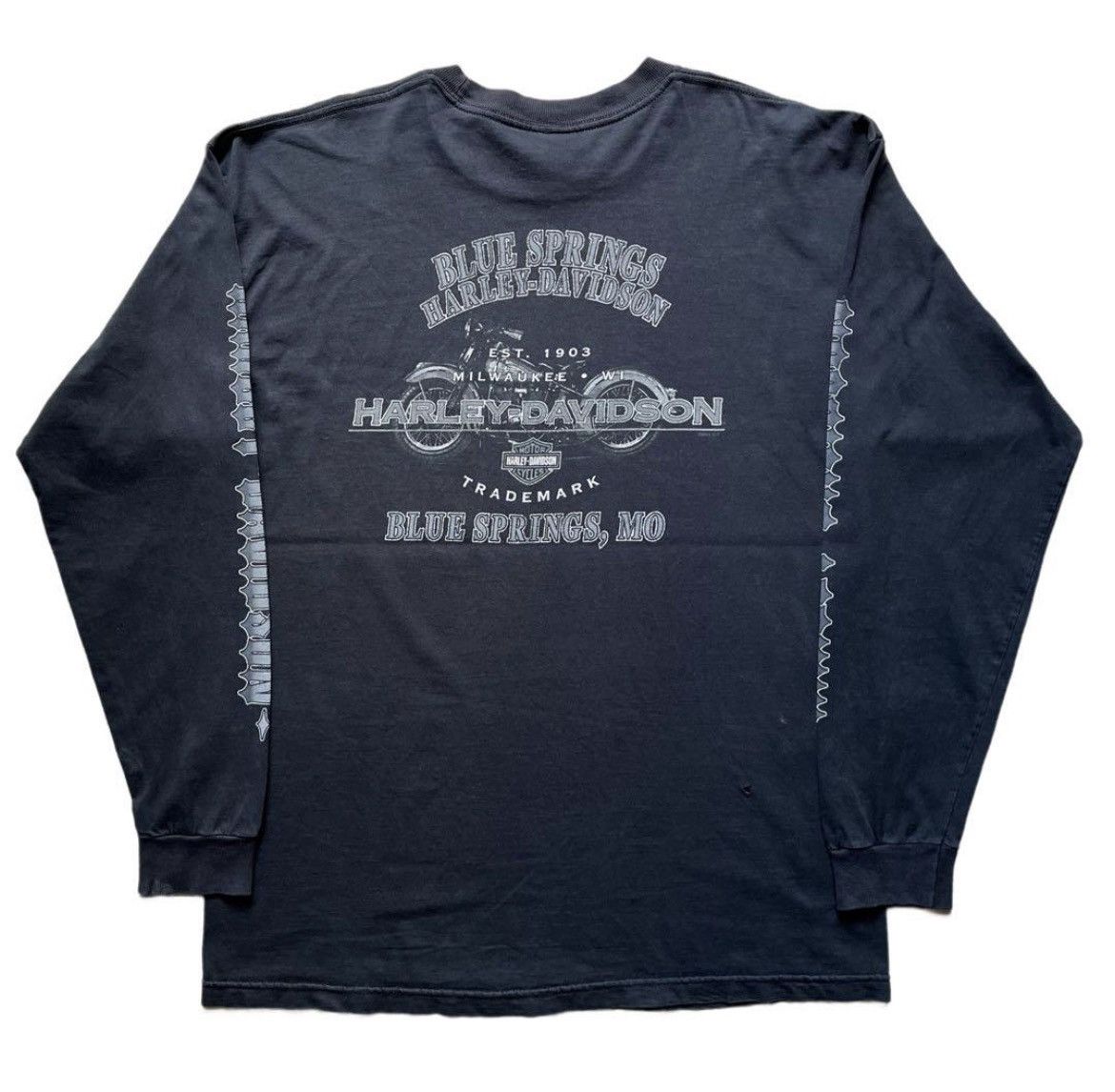 Harley Davidson × Vintage Vintage Harley Davidson Skull Long Sleeve Tee XL Size US XL / EU 56 / 4 - 2 Thumbnail