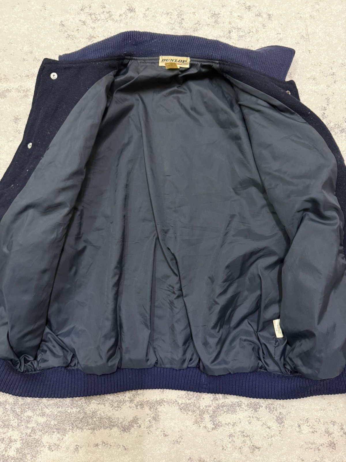 Dunlop Vintage 90s Dunlop Motorsports Fashion Wool Varsity Jacket Size US S / EU 44-46 / 1 - 8 Thumbnail